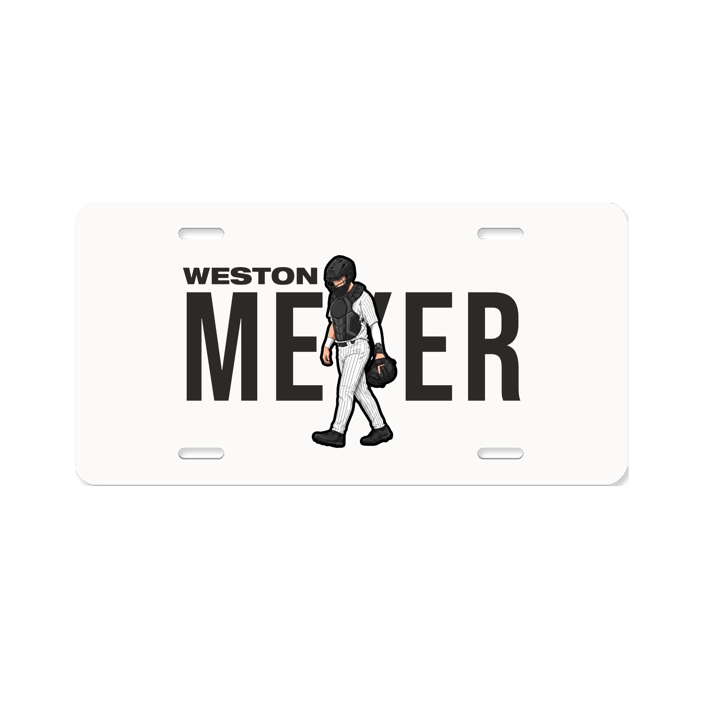 License Plate — Player Name in Classic
