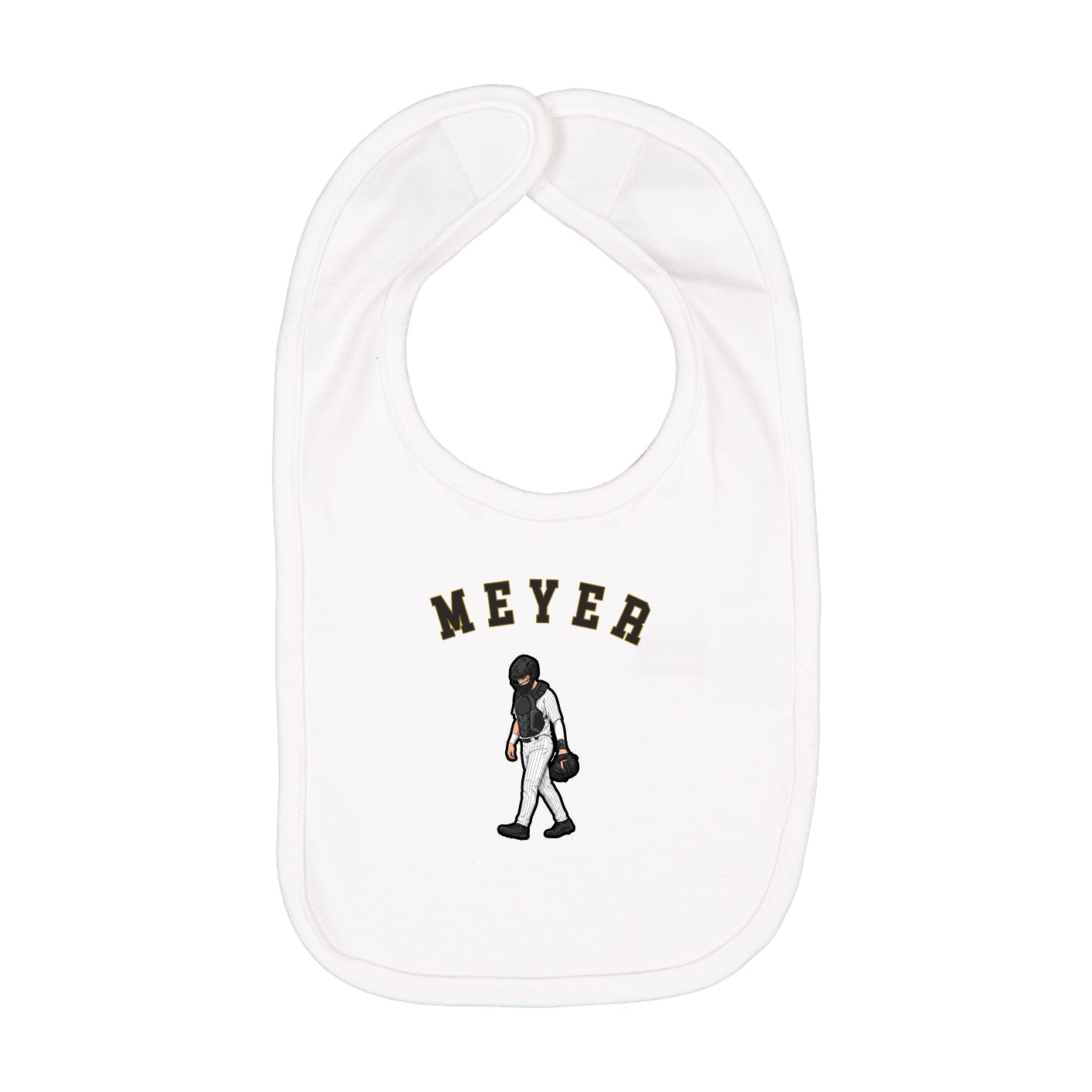Infant Bib — Shirsey Arch in White