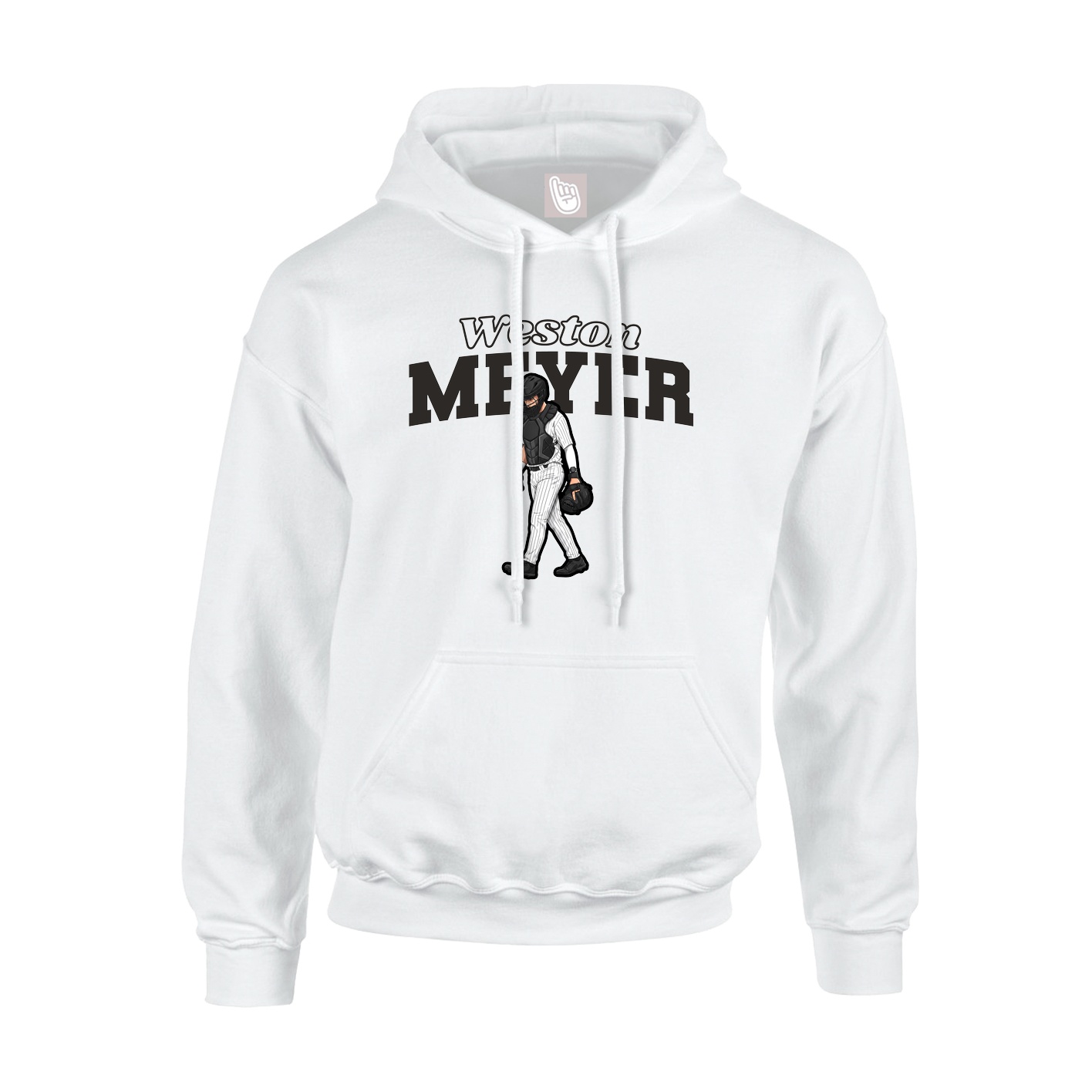 Hoodie — Name Arch in White