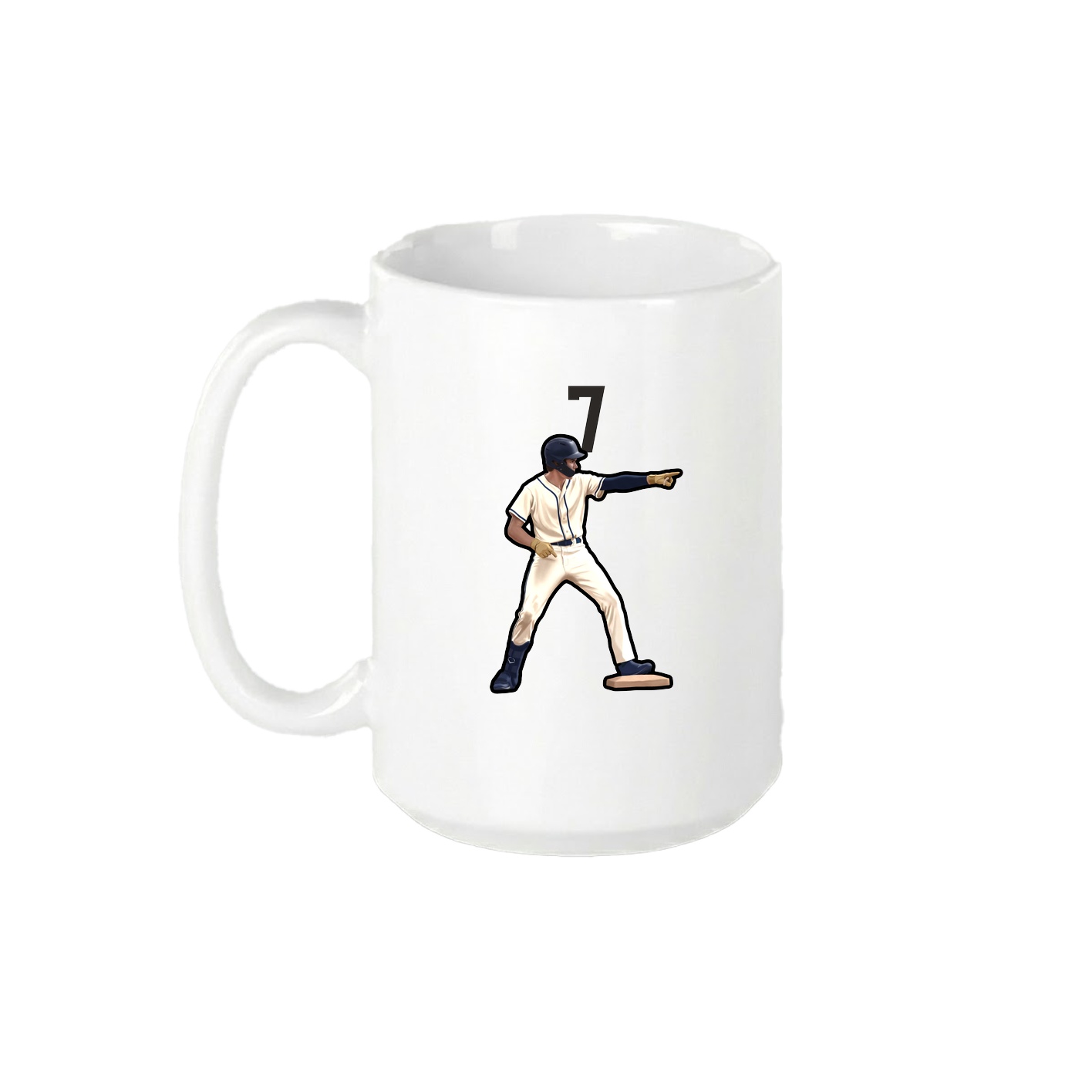15oz Coffee Mug — Number Top in White