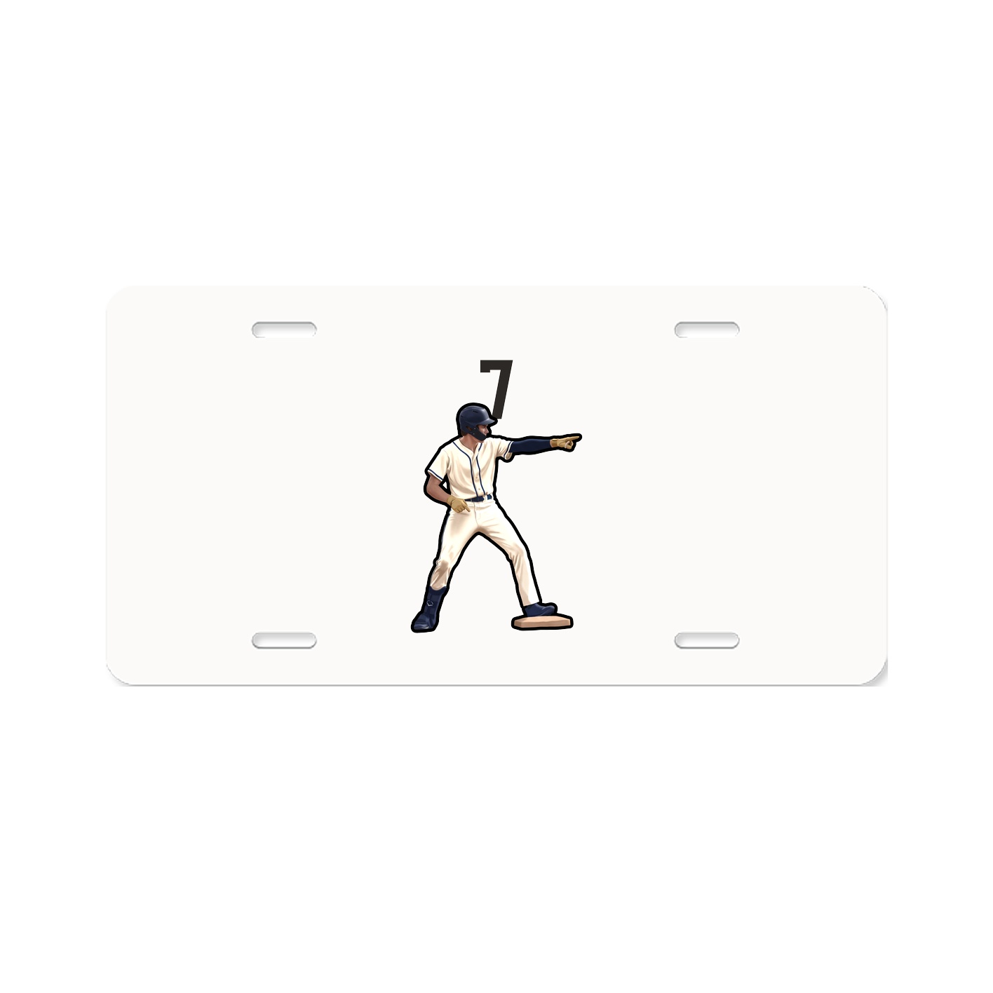 License Plate — Number Top in Classic