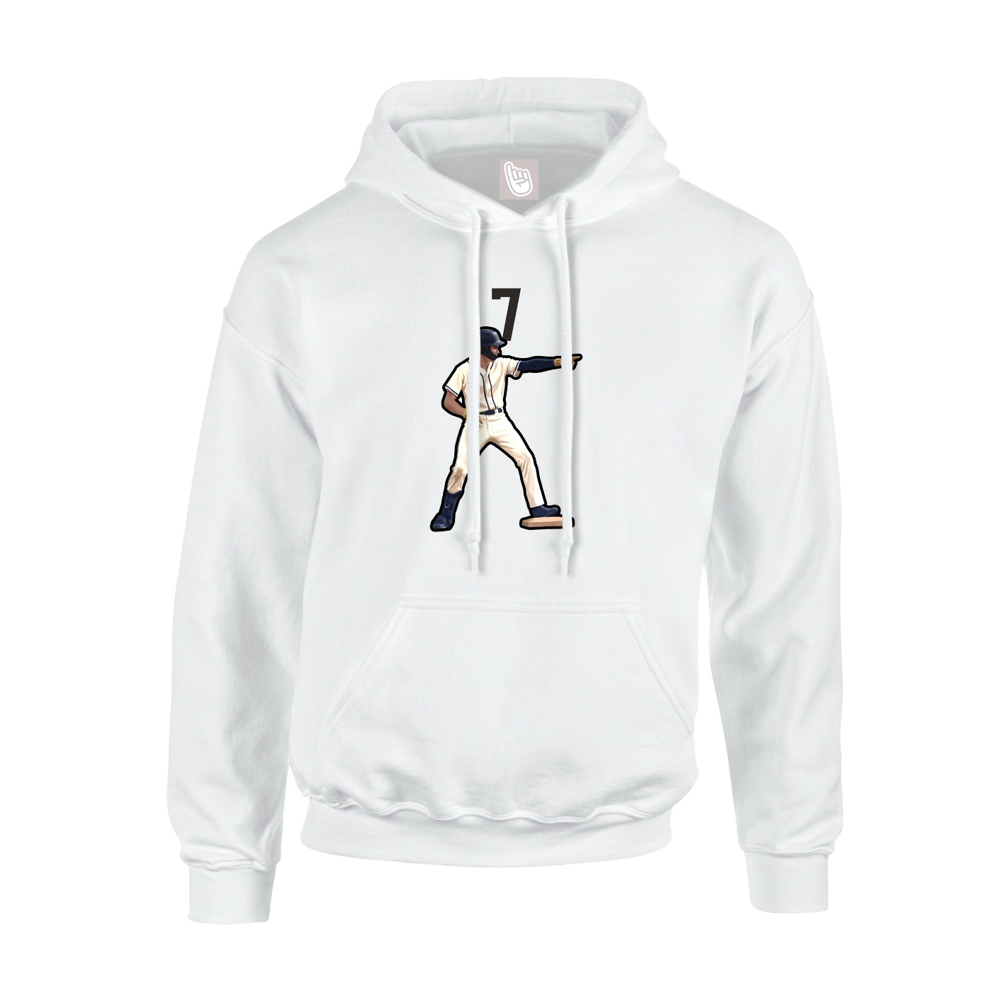 Hoodie — Number Top in White