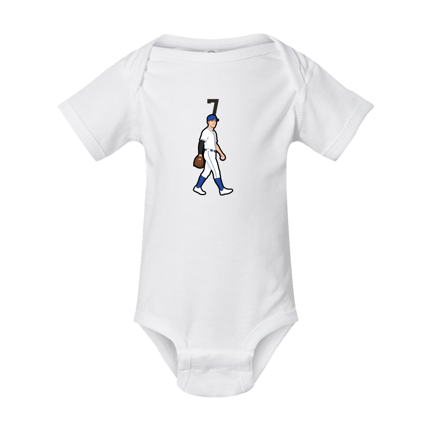 Baby Onesie — Number Top in White