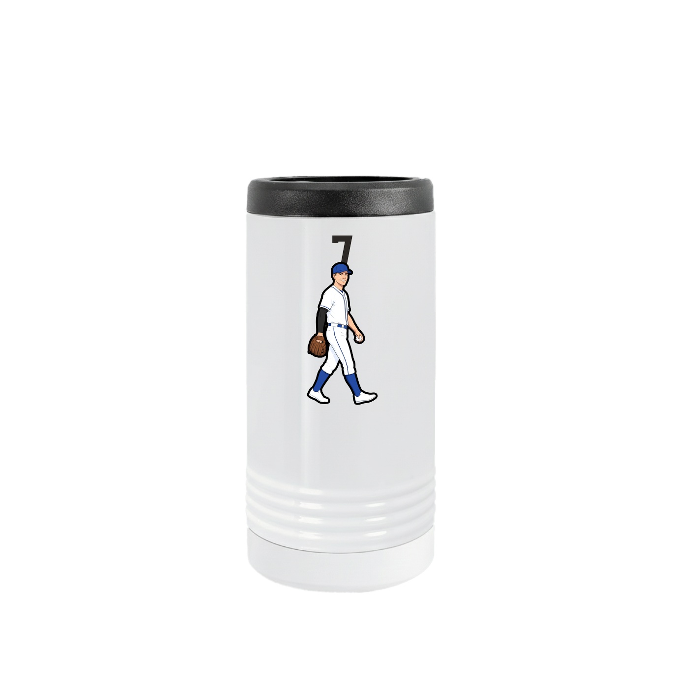 Slim Beverage Holder — Number Top in White