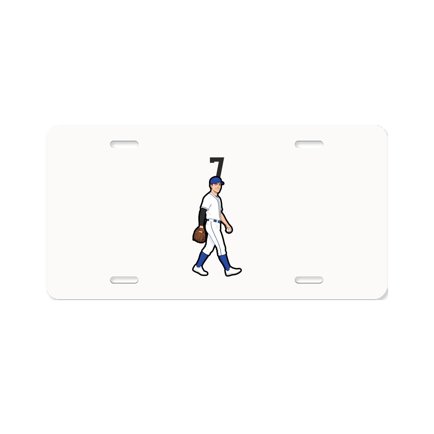 License Plate — Number Top in Classic