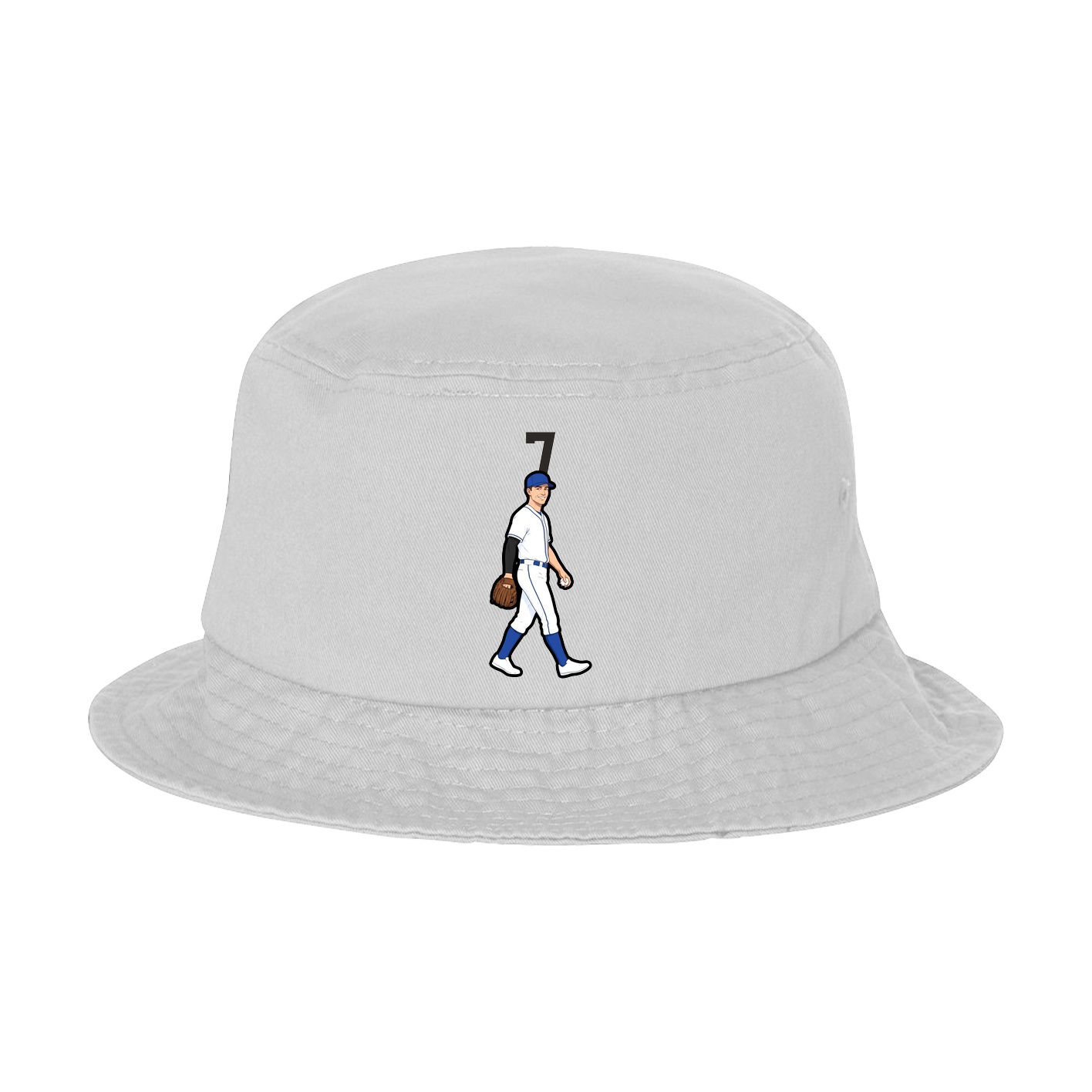 Bucket Cap — Number Top in White