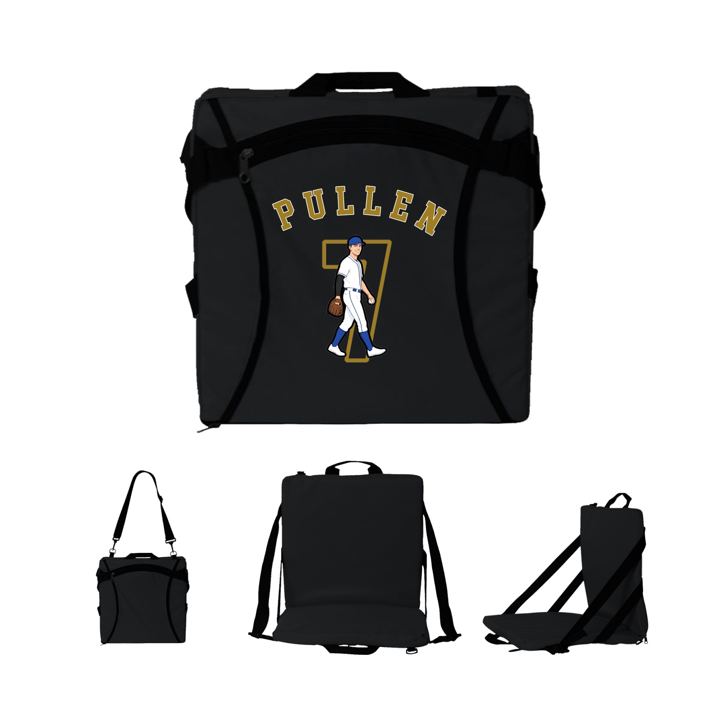 Folding Stadium Seat — Shirsey Arch in Black
