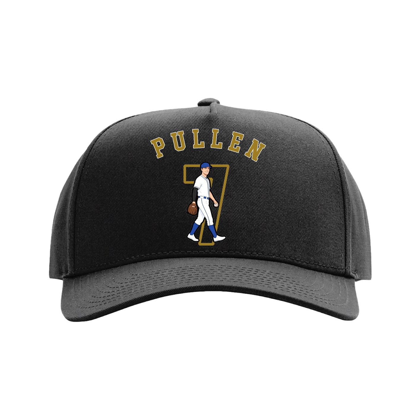 Full Fabric Five-Panel Champ Cap — Shirsey Arch in Black