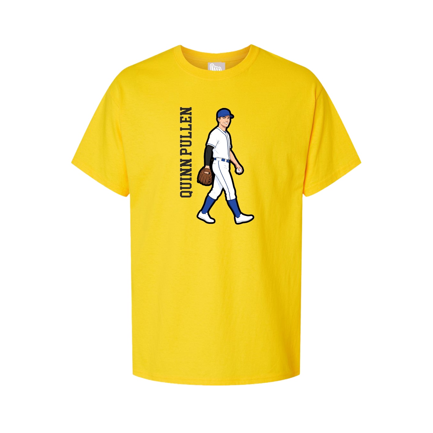 Youth Tee — Name Vertical in Gold