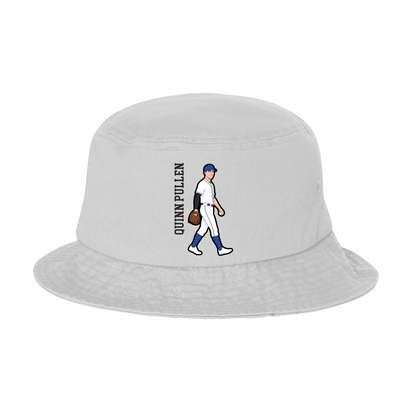 Bucket Cap — Name Vertical in White