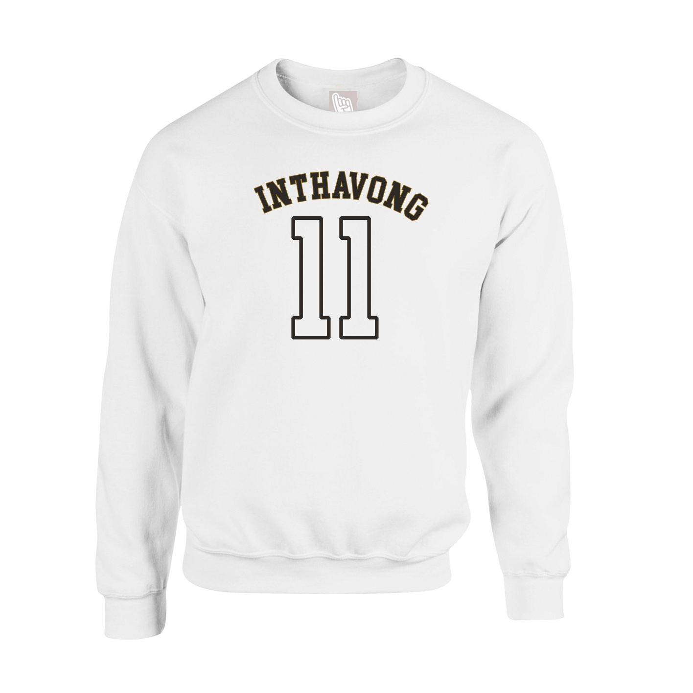 Fleece Crew — Shirsey Arch in White