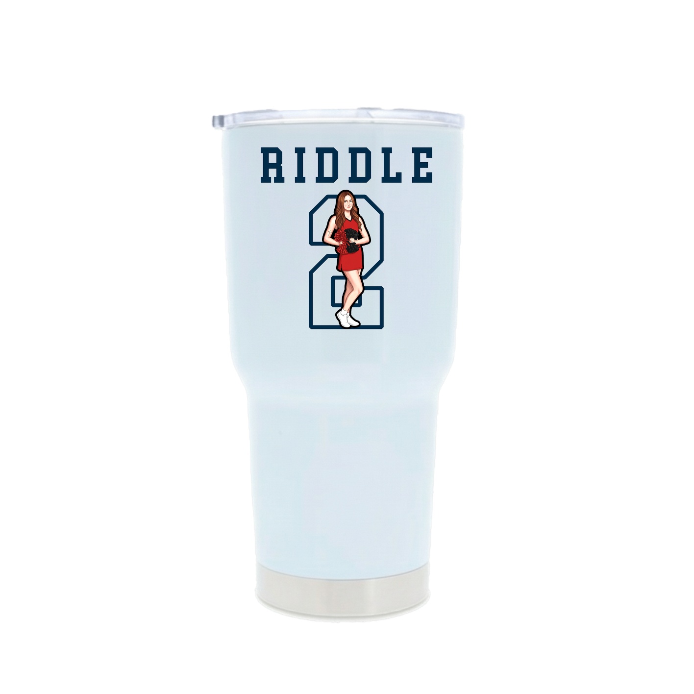 30oz Stainless Steel Tumbler — Shirsey in White