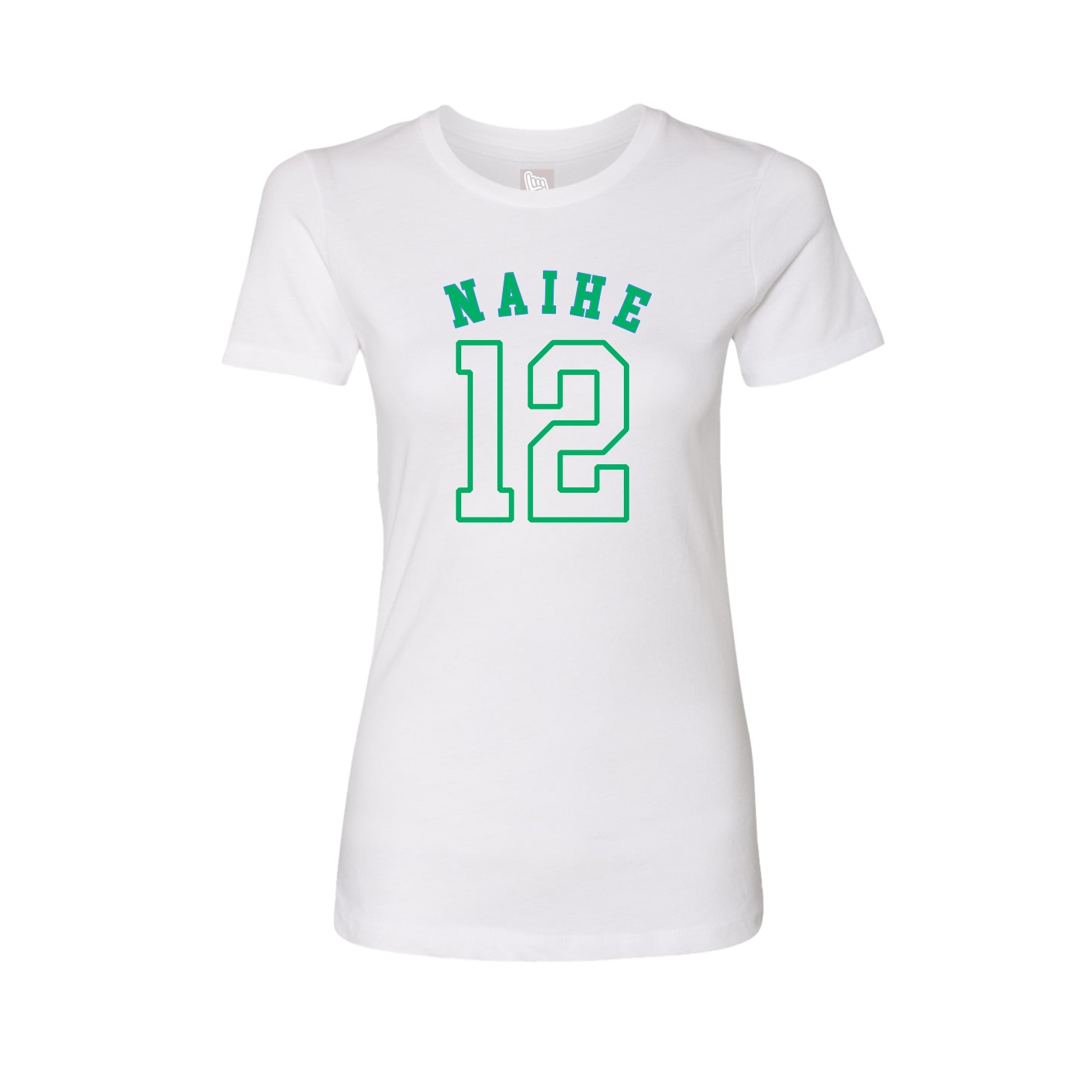 Fitted Women's Tee — Shirsey Arch in White