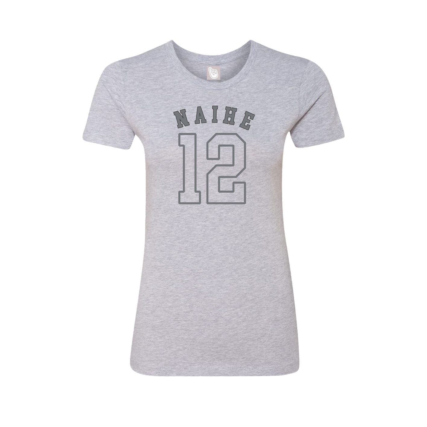 Fitted Women's Tee — Shirsey Arch in Grey