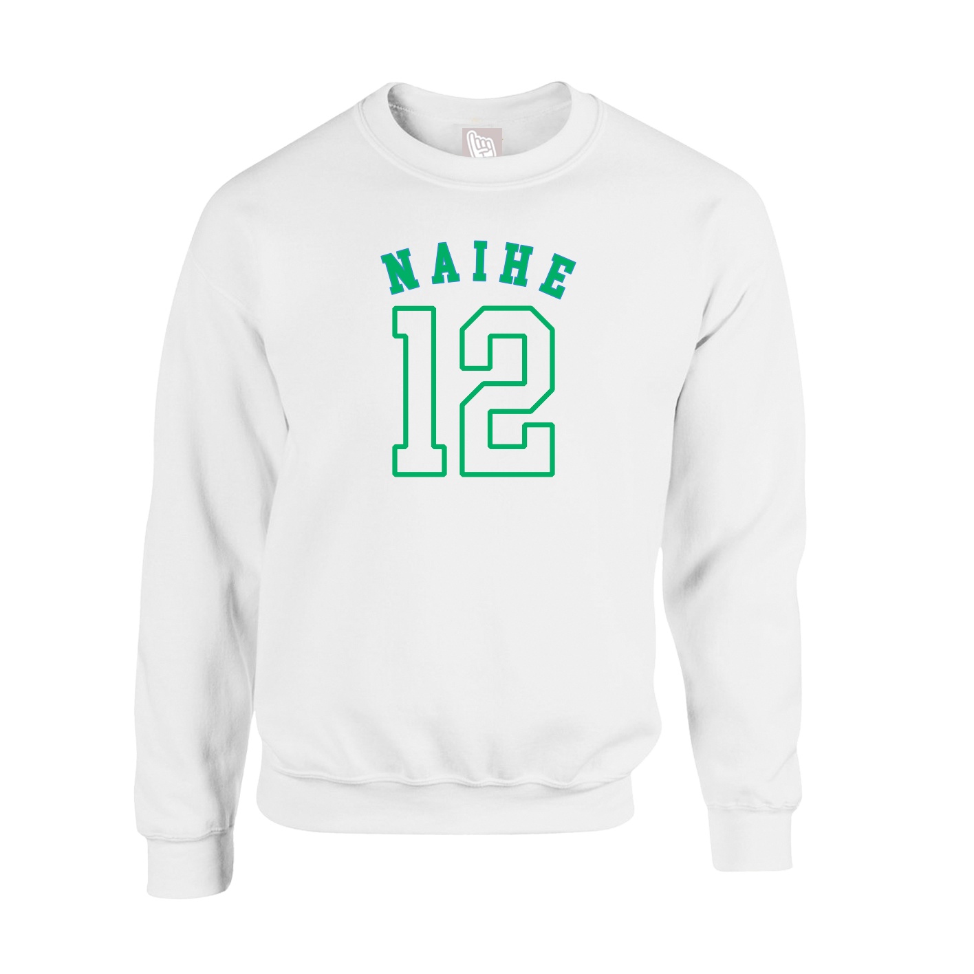 Fleece Crew — Shirsey Arch in White