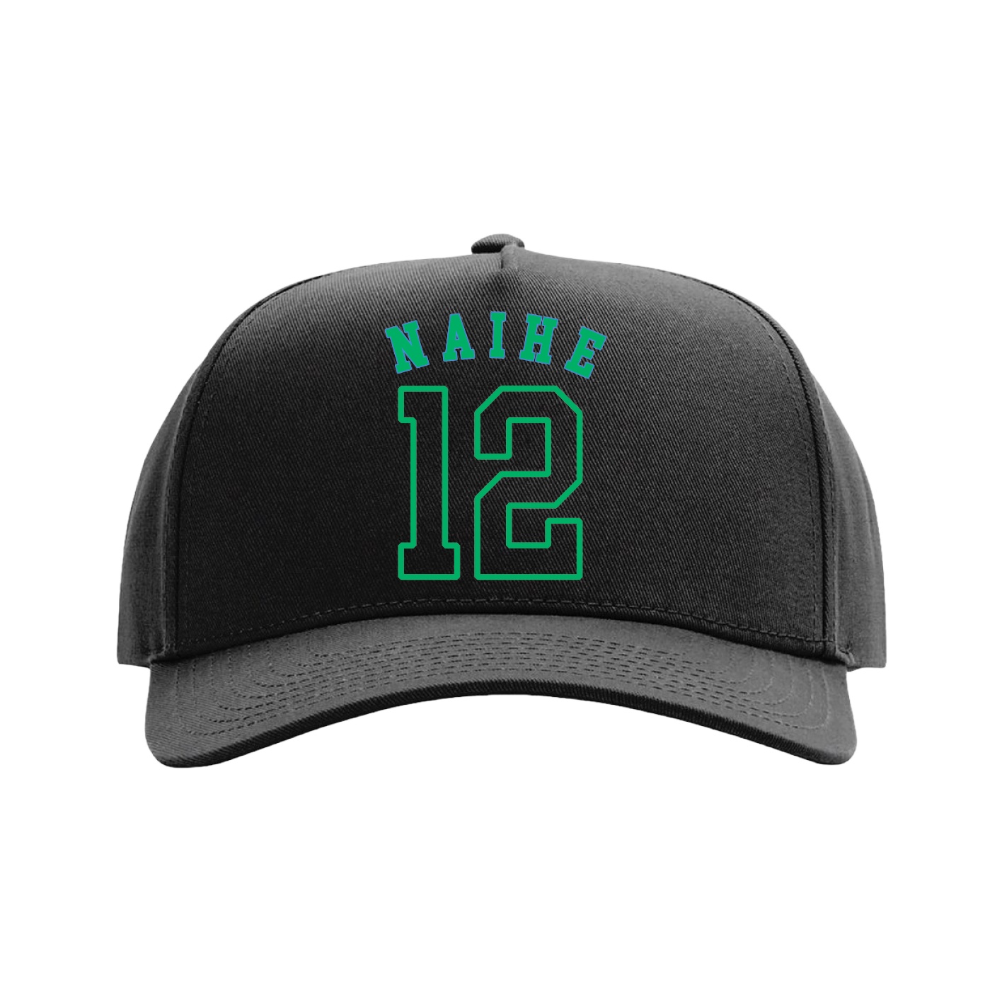 Full Fabric Five-Panel Champ Cap — Shirsey Arch in Black