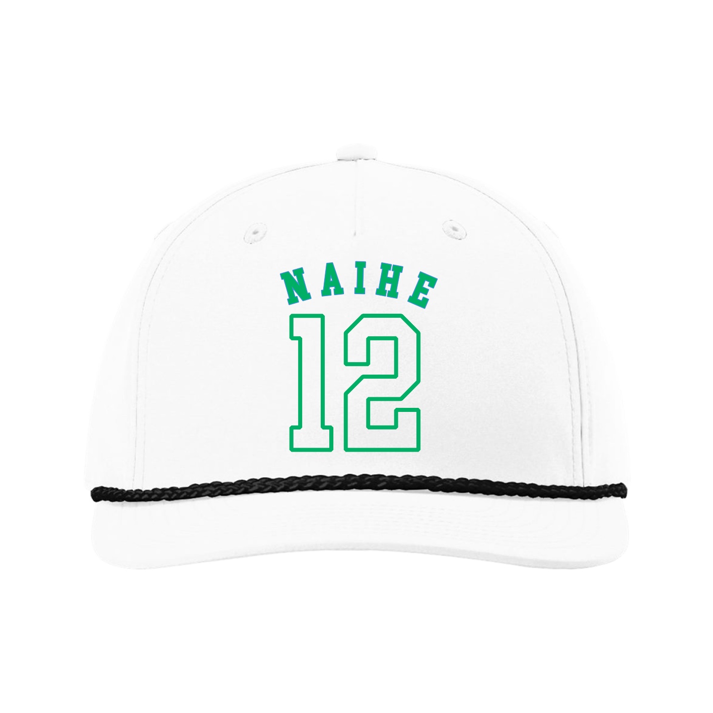 Five-Panel Classic Rope Cap — Shirsey Arch in White