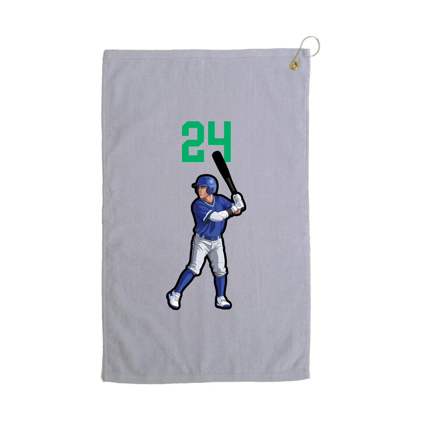 Golf Towel — Number Top in Grey