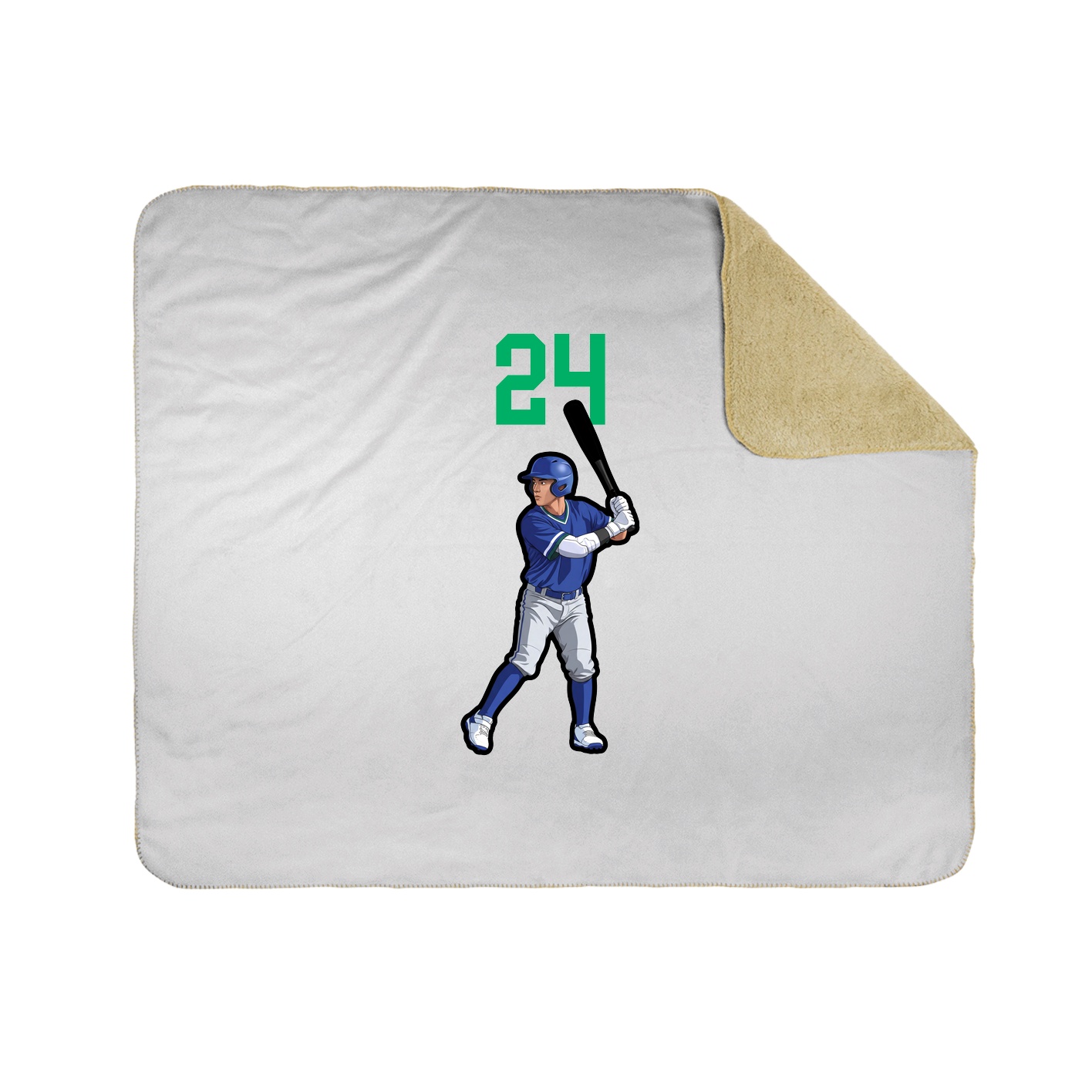 Throw Blanket — Number Top in White