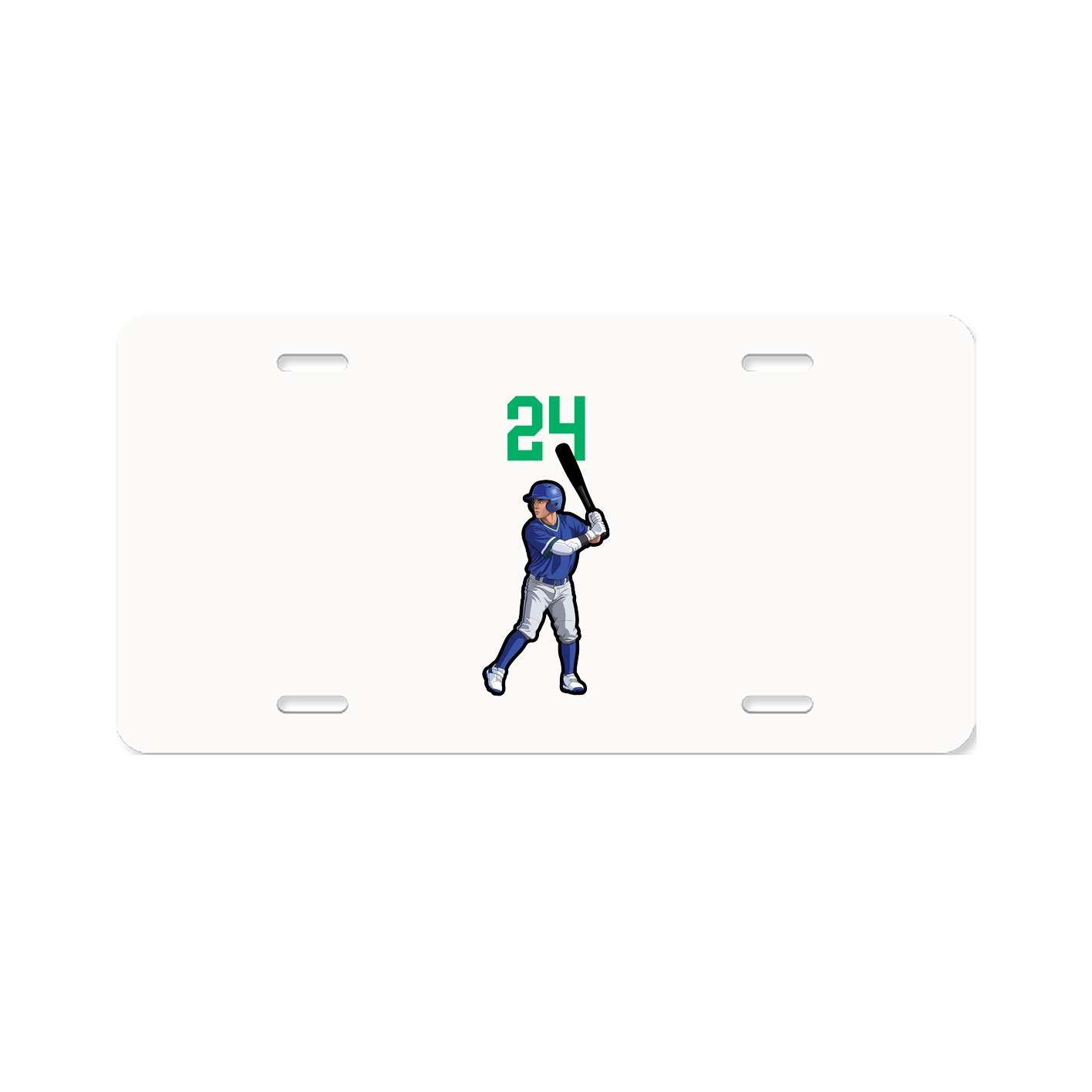 License Plate — Number Top in Classic