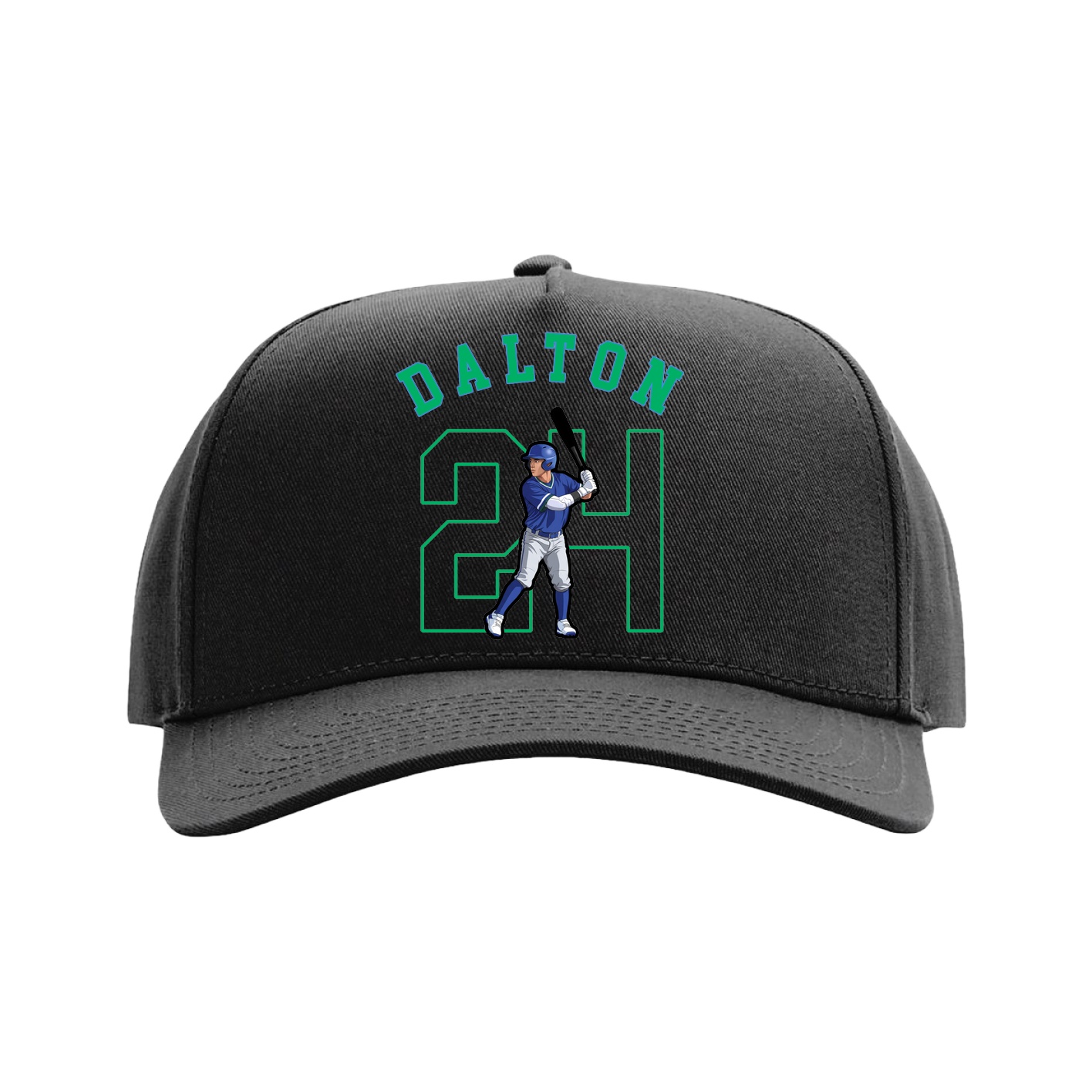 Full Fabric Five-Panel Champ Cap — Shirsey Arch in Black