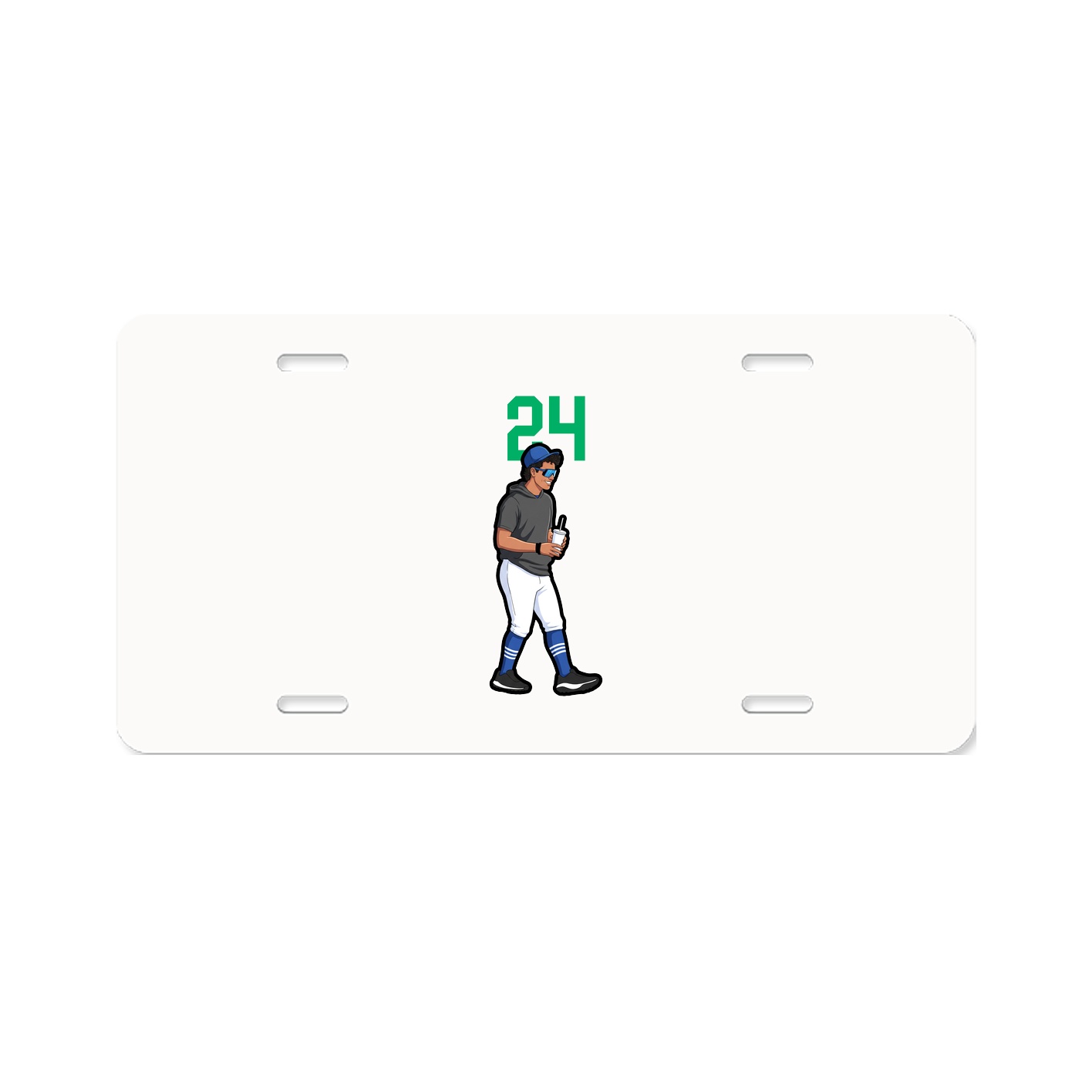 License Plate — Number Top in Classic