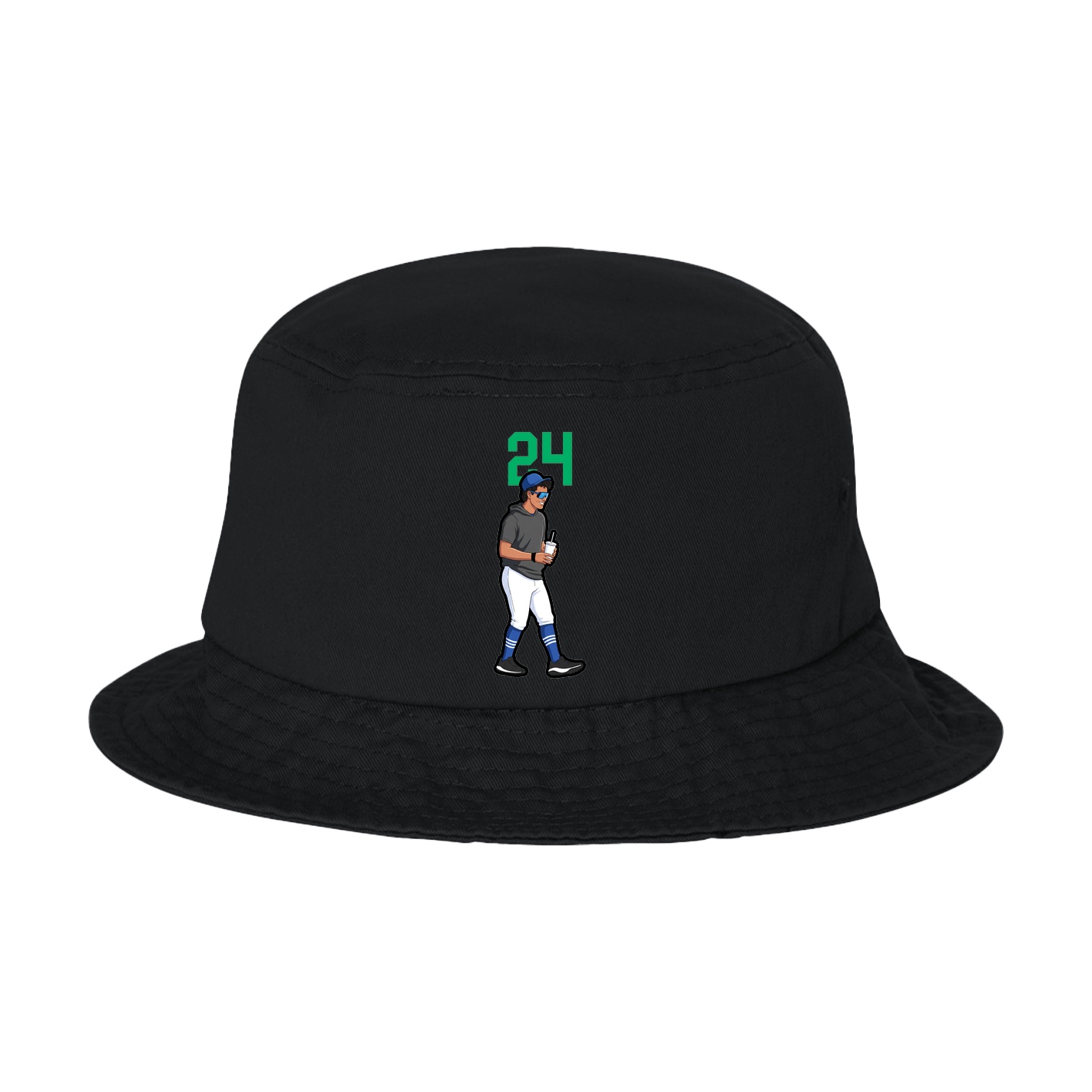 Bucket Cap — Number Top in Black