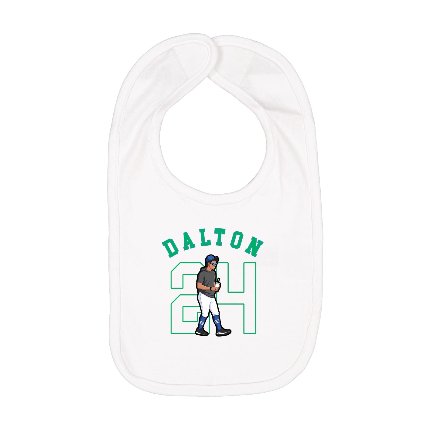 Infant Bib — Shirsey Arch in White