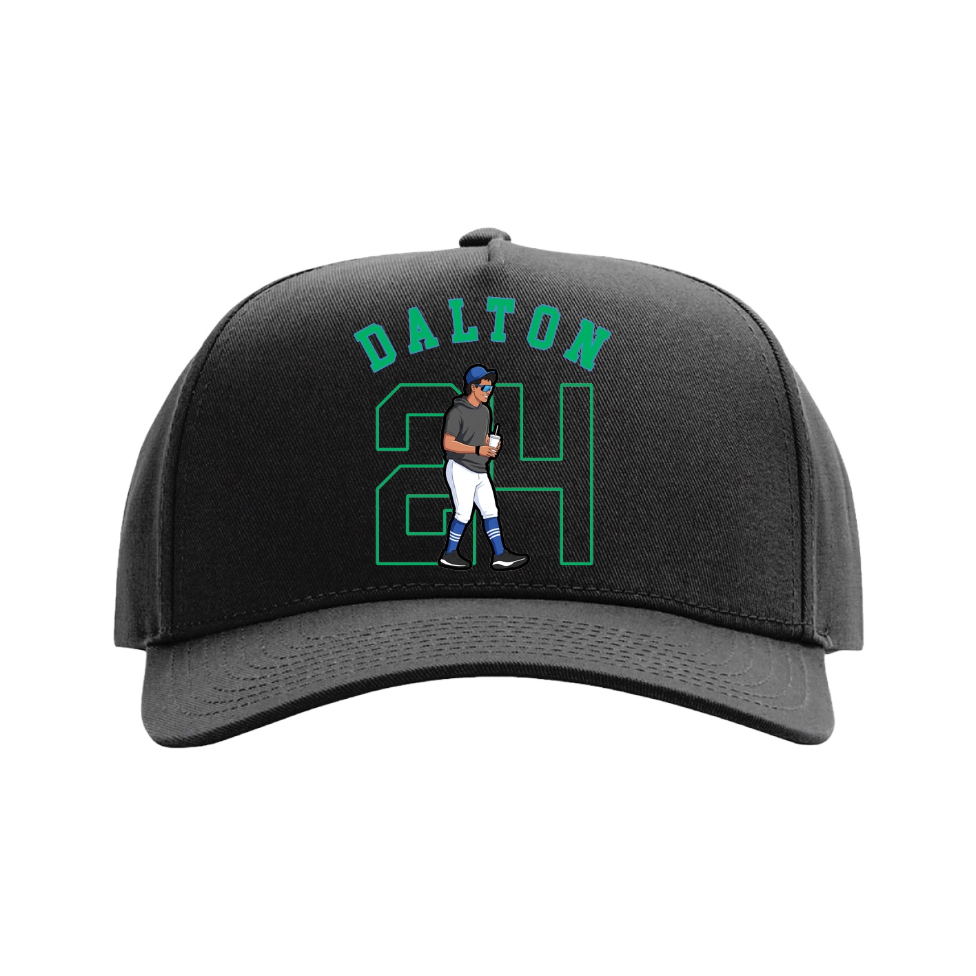 Full Fabric Five-Panel Champ Cap — Shirsey Arch in Black