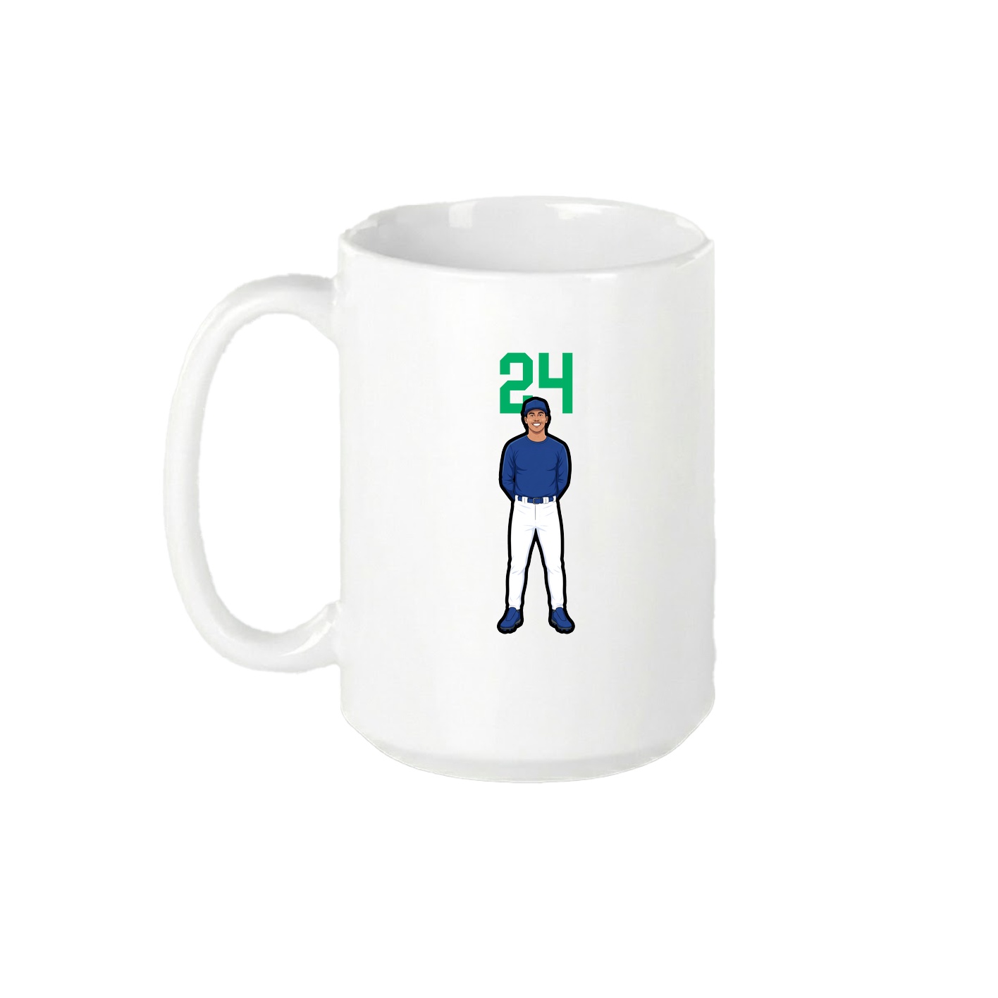 15oz Coffee Mug — Number Top in White
