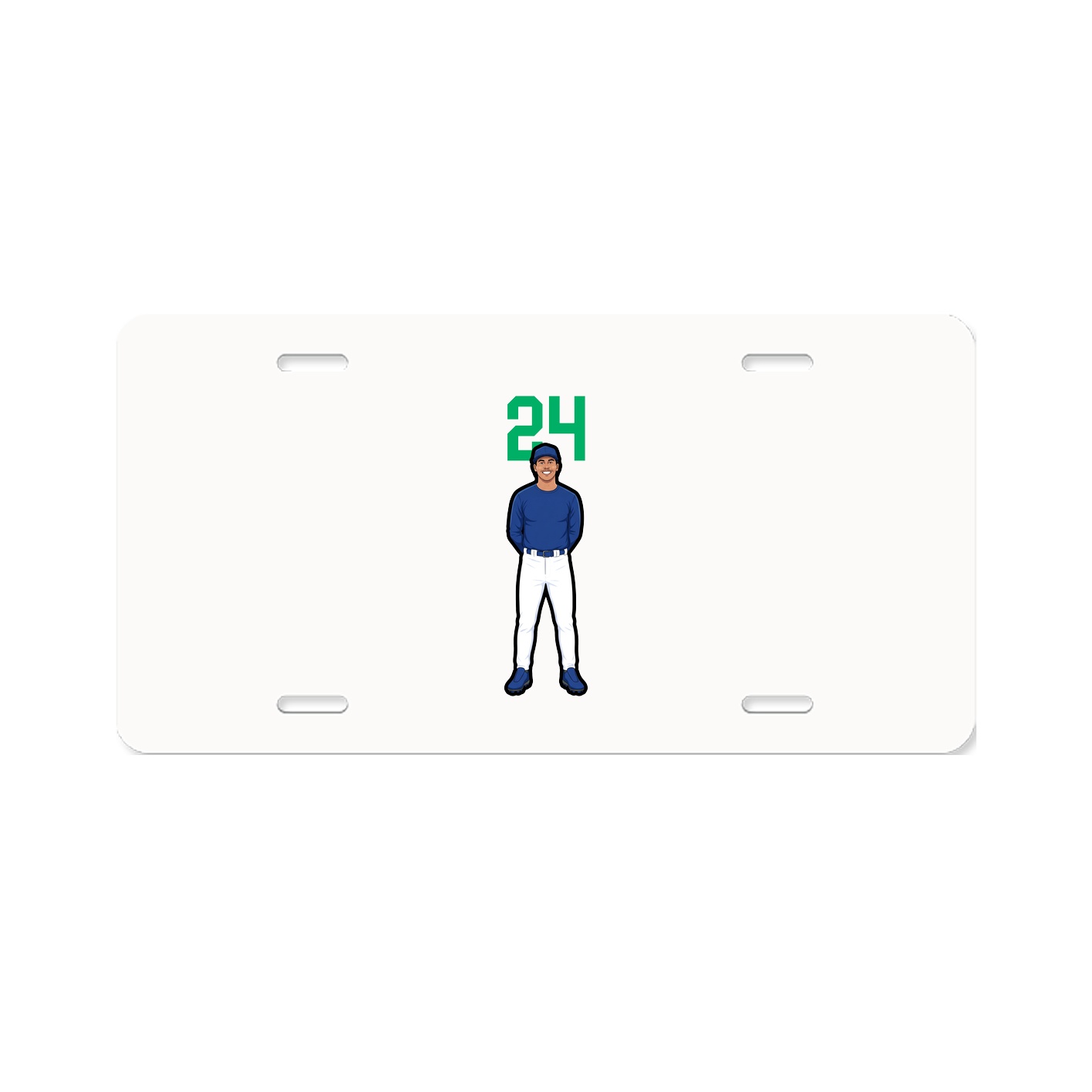 License Plate — Number Top in Classic