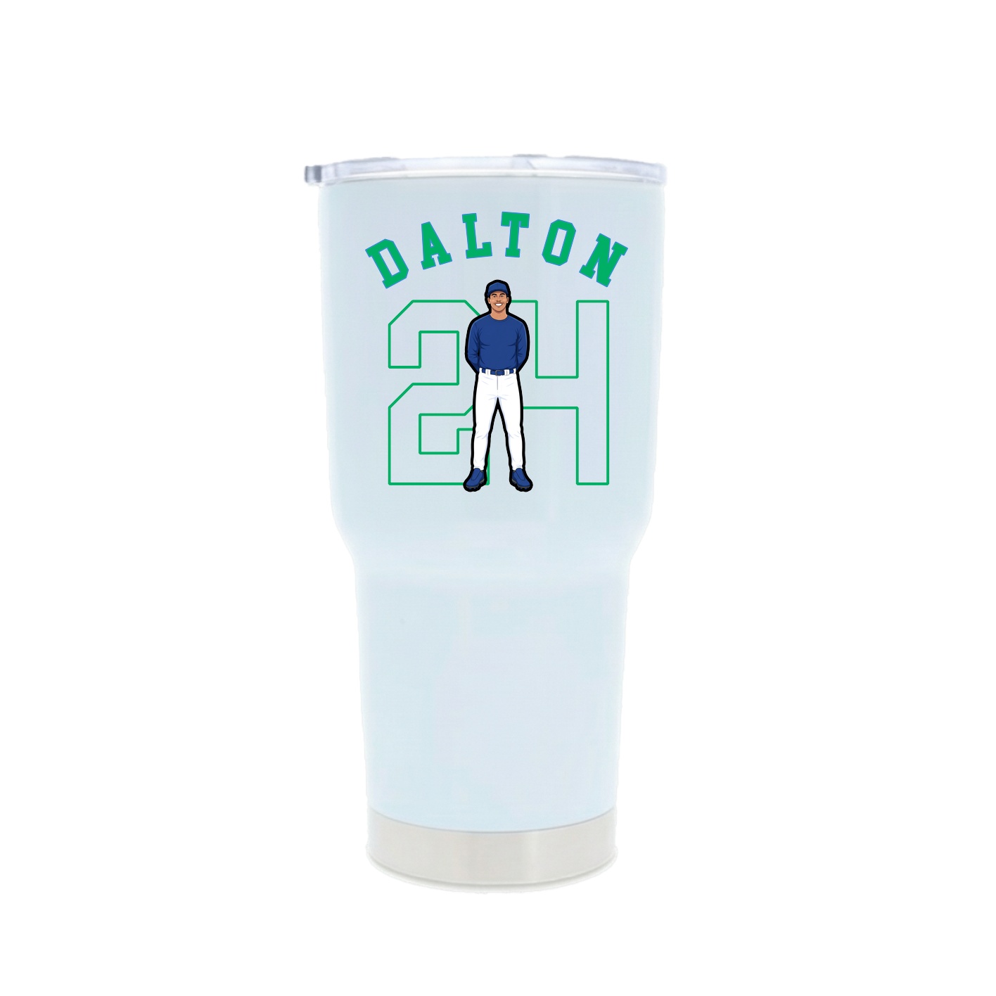 30oz Stainless Steel Tumbler — Shirsey Arch in White