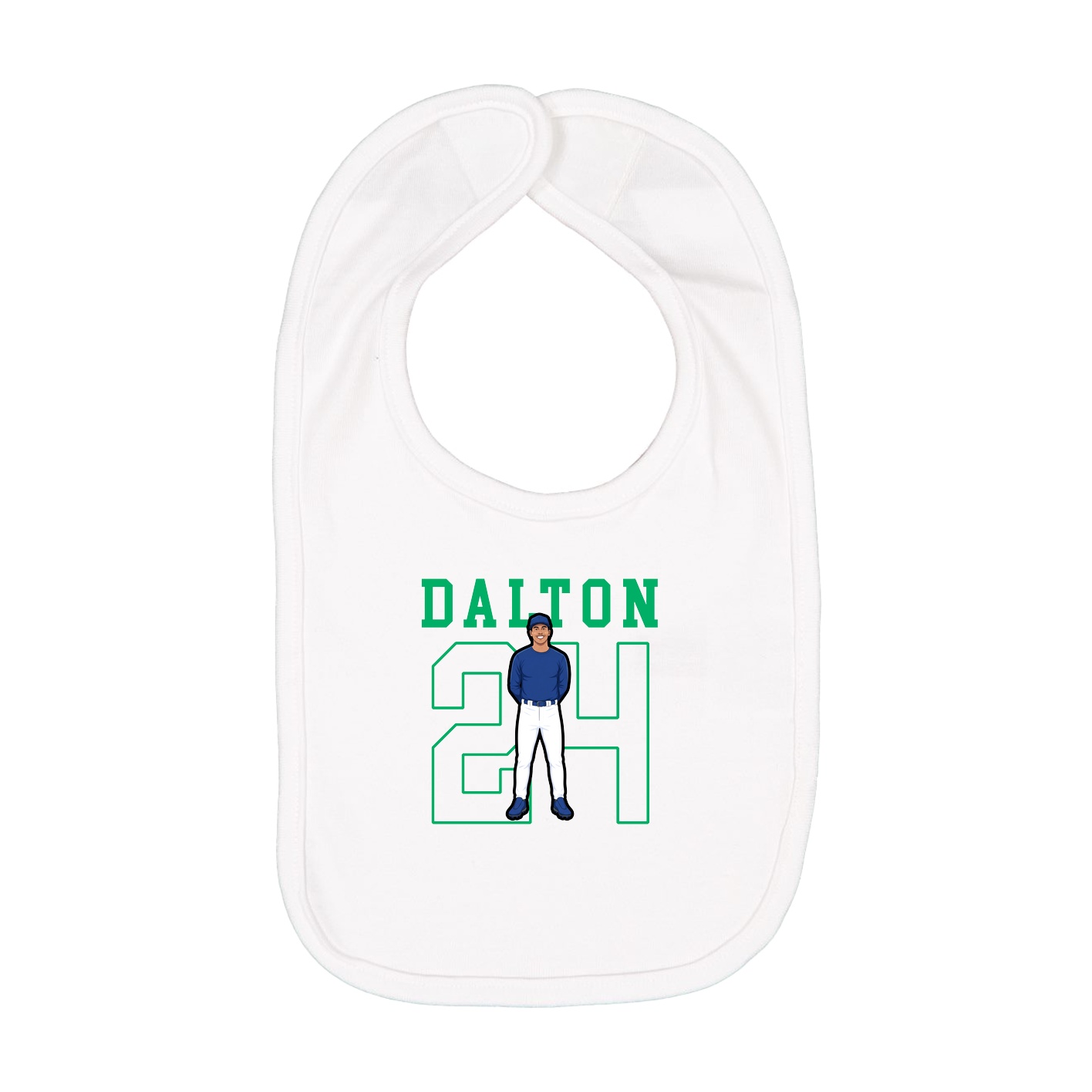 Infant Bib — Shirsey in White