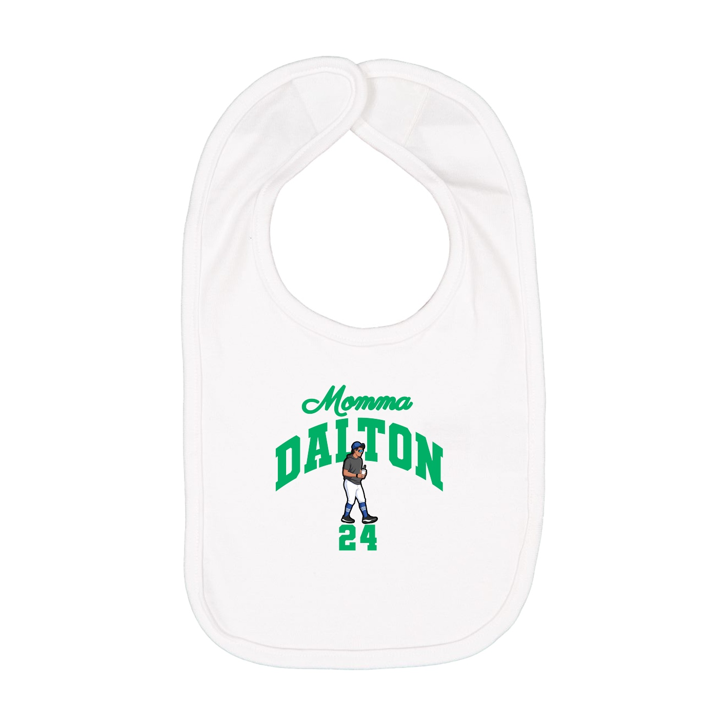 Infant Bib — Mothers Day Arch in White