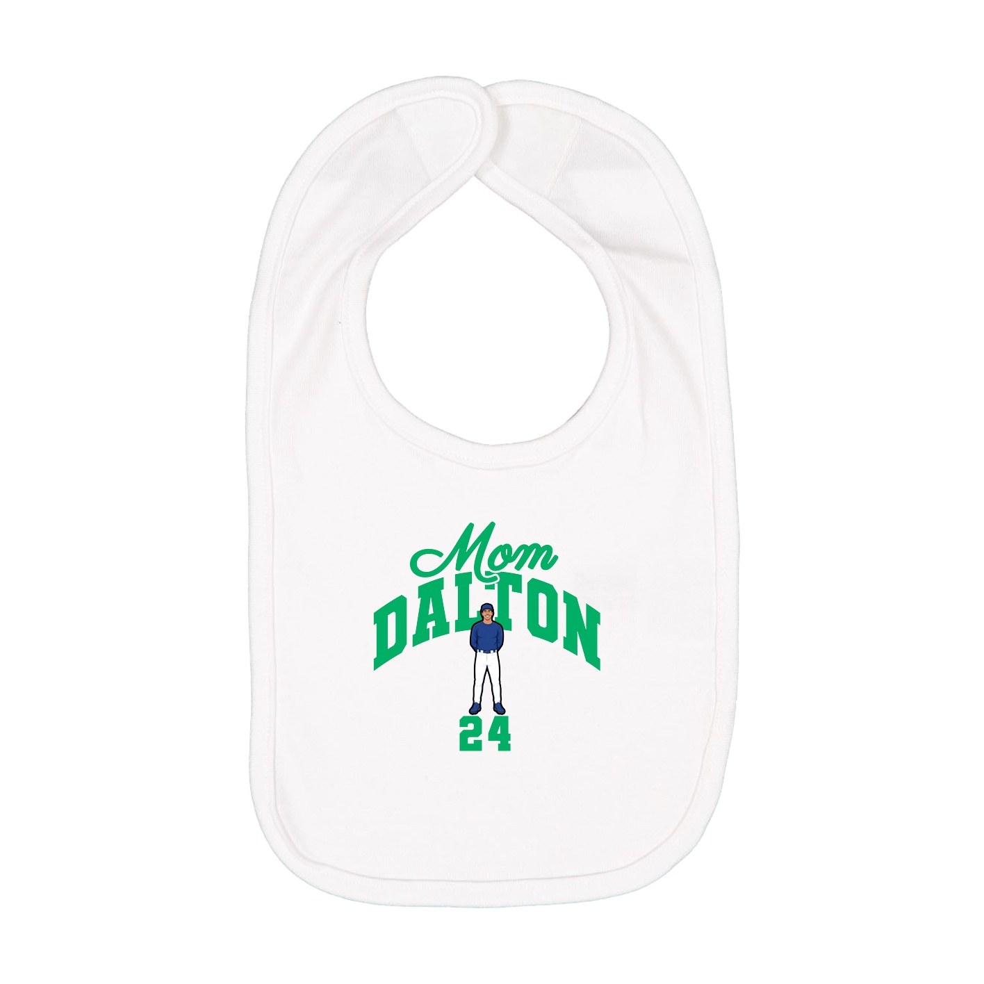 Infant Bib — Mothers Day Arch in White