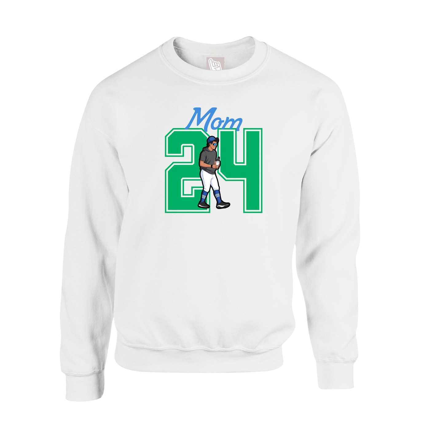 Fleece Crew — Mothers Day Shirsey in White