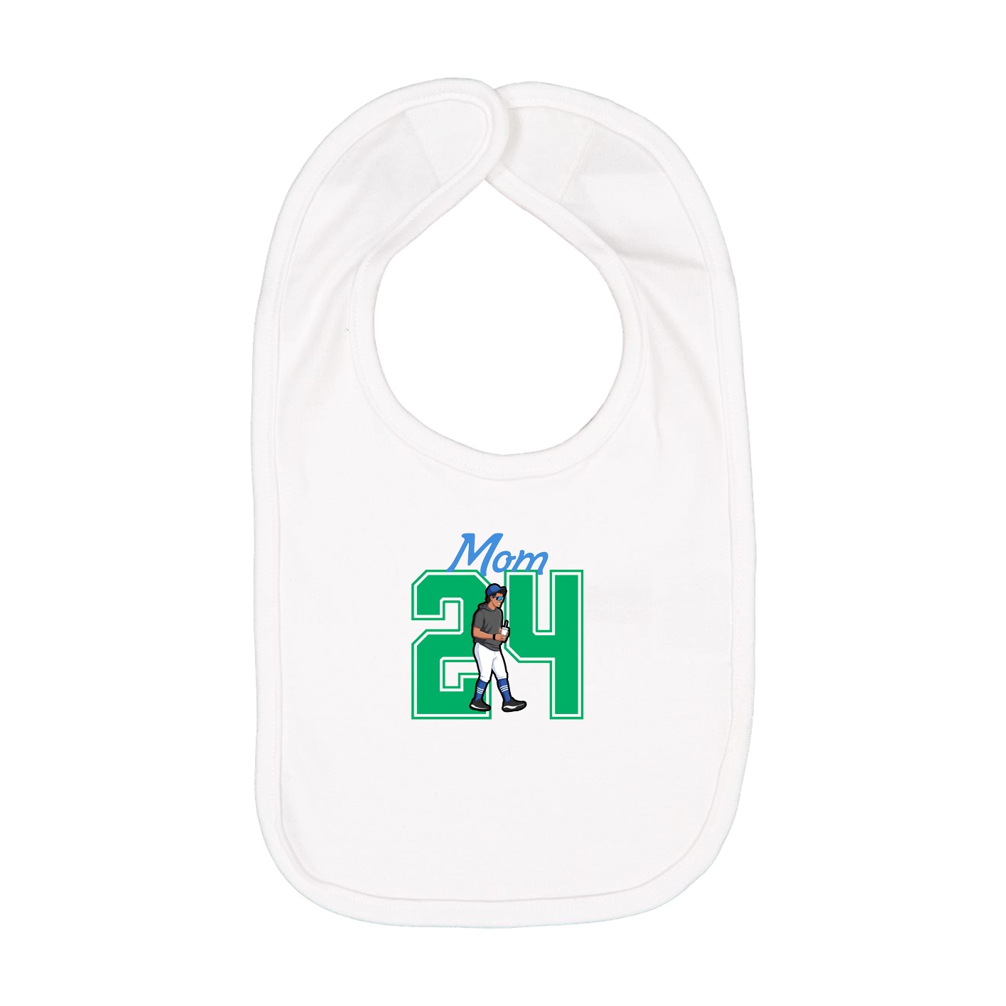 Infant Bib — Mothers Day Shirsey in White