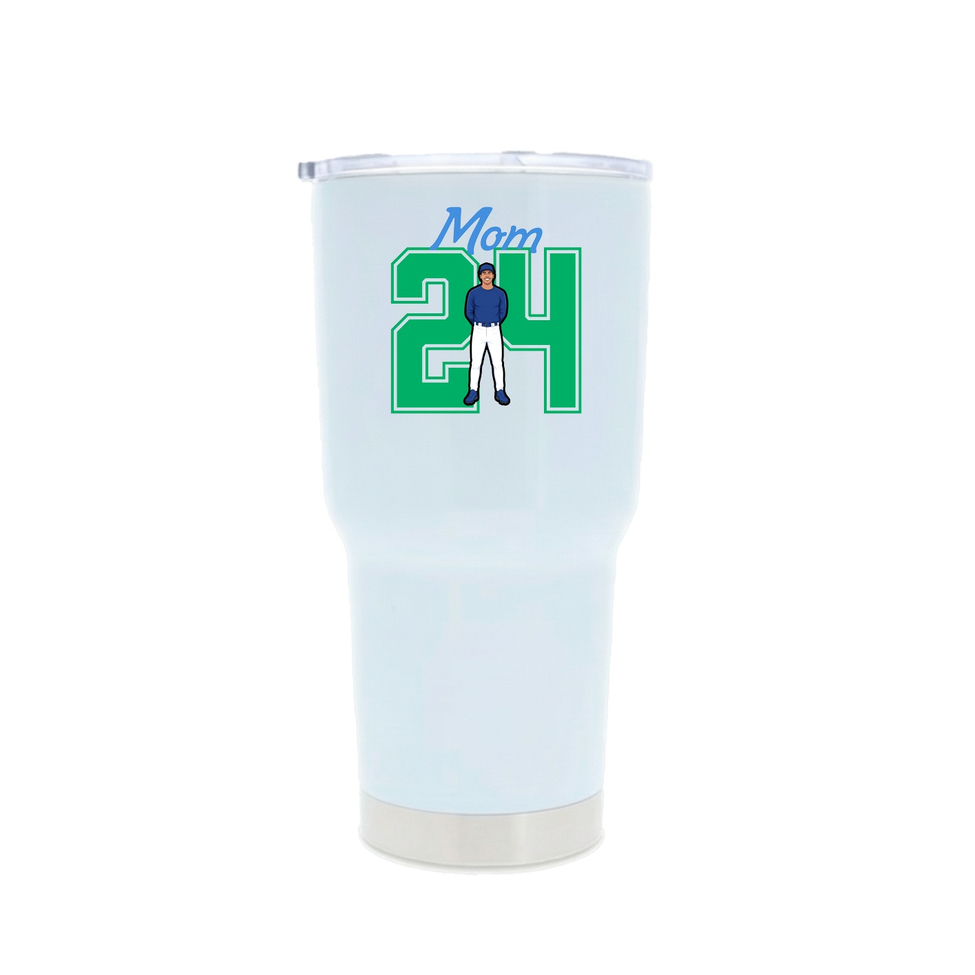 30oz Stainless Steel Tumbler — Mothers Day Shirsey in White