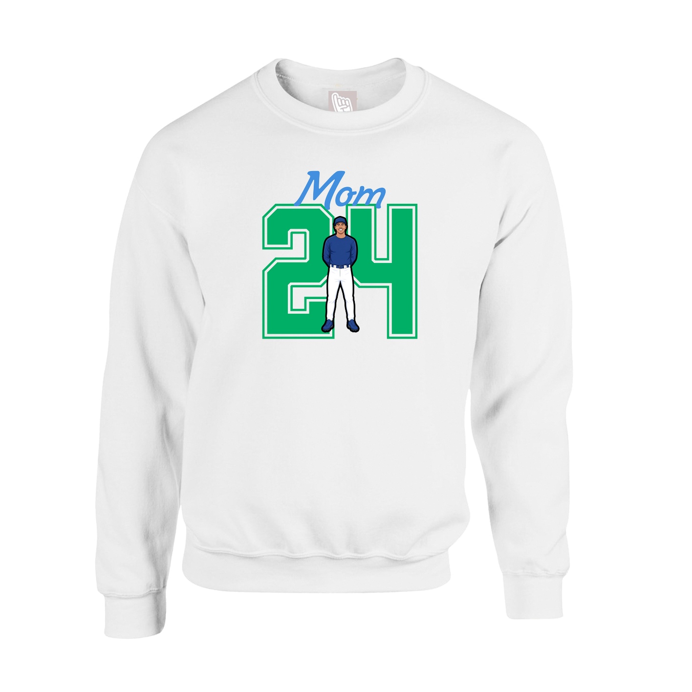 Fleece Crew — Mothers Day Shirsey in White