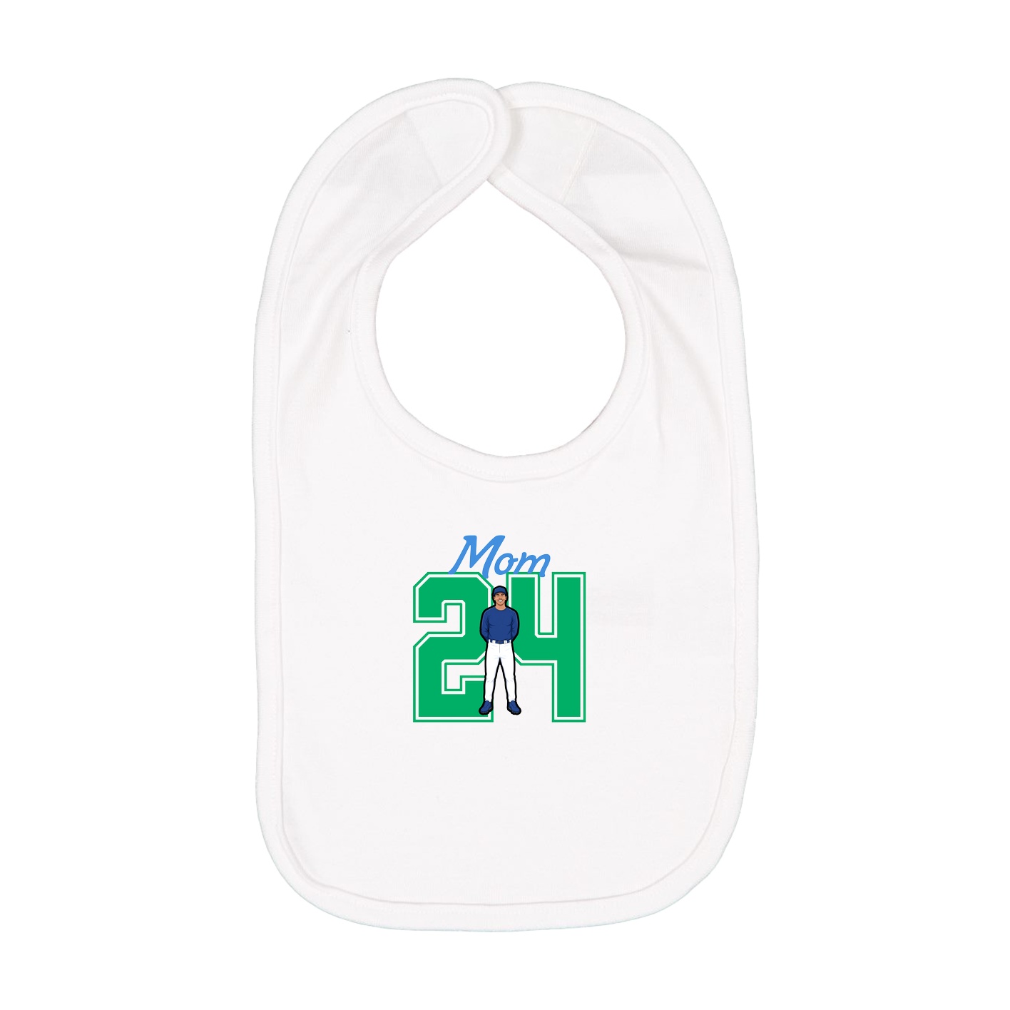 Infant Bib — Mothers Day Shirsey in White