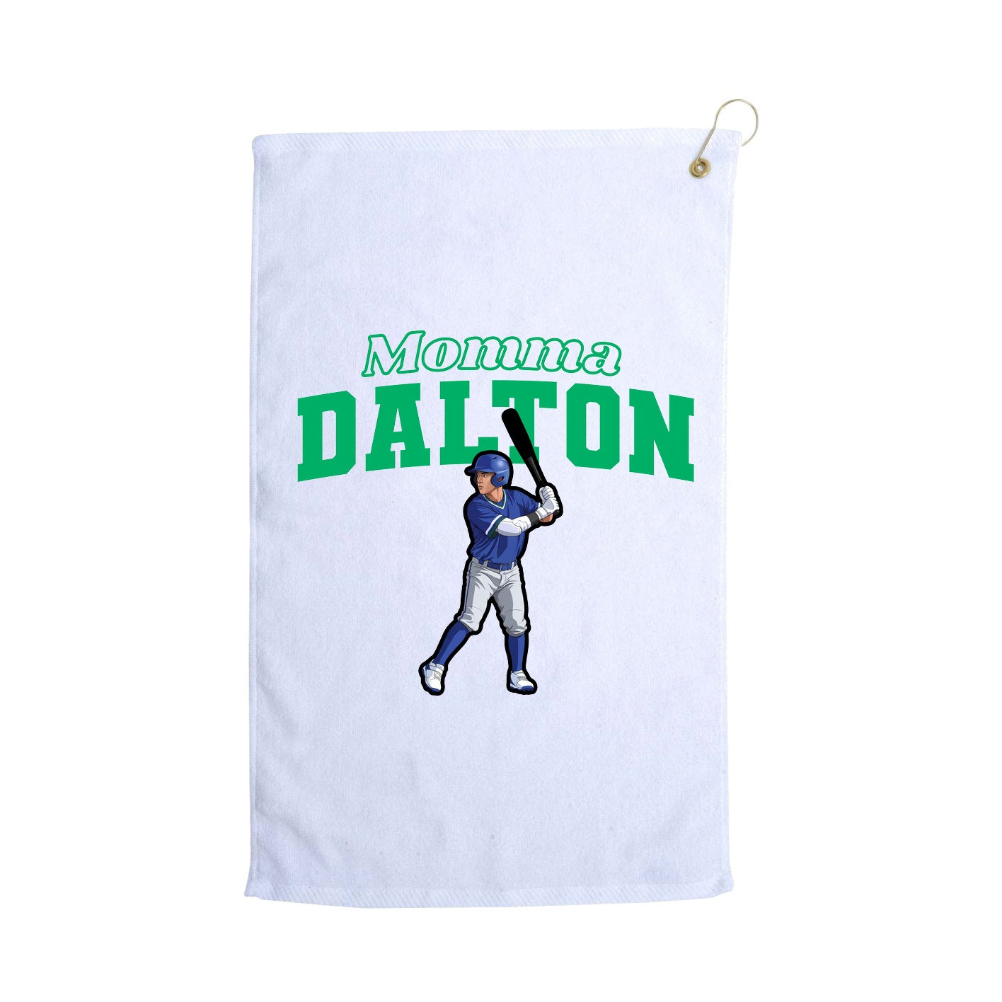 Golf Towel — Mothers Day Block in White