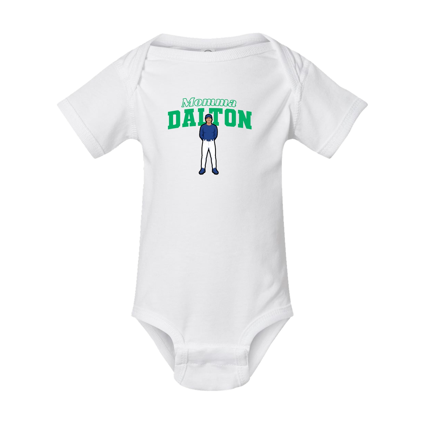 Baby Onesie — Mothers Day Block in White