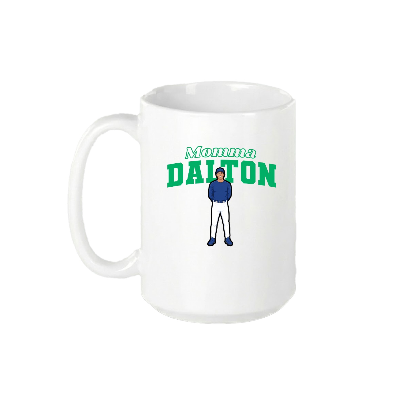 15oz Coffee Mug — Mothers Day Block in White