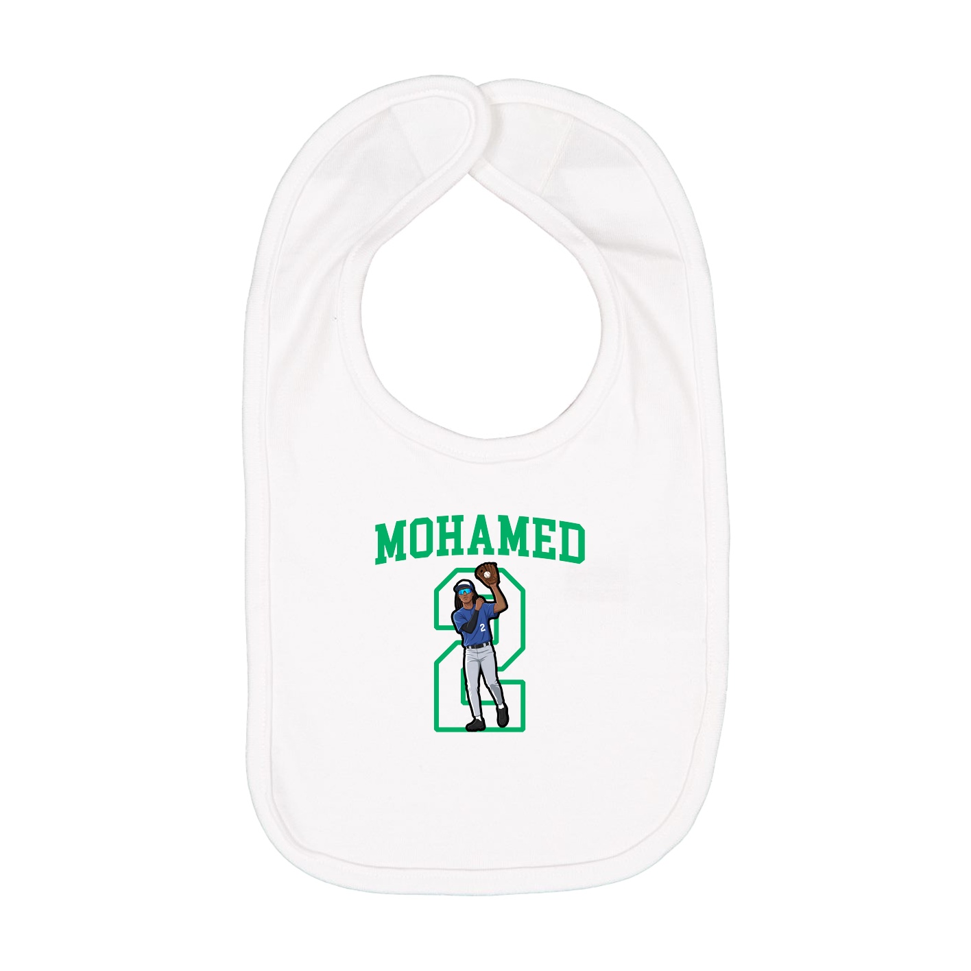 Infant Bib — Shirsey in White