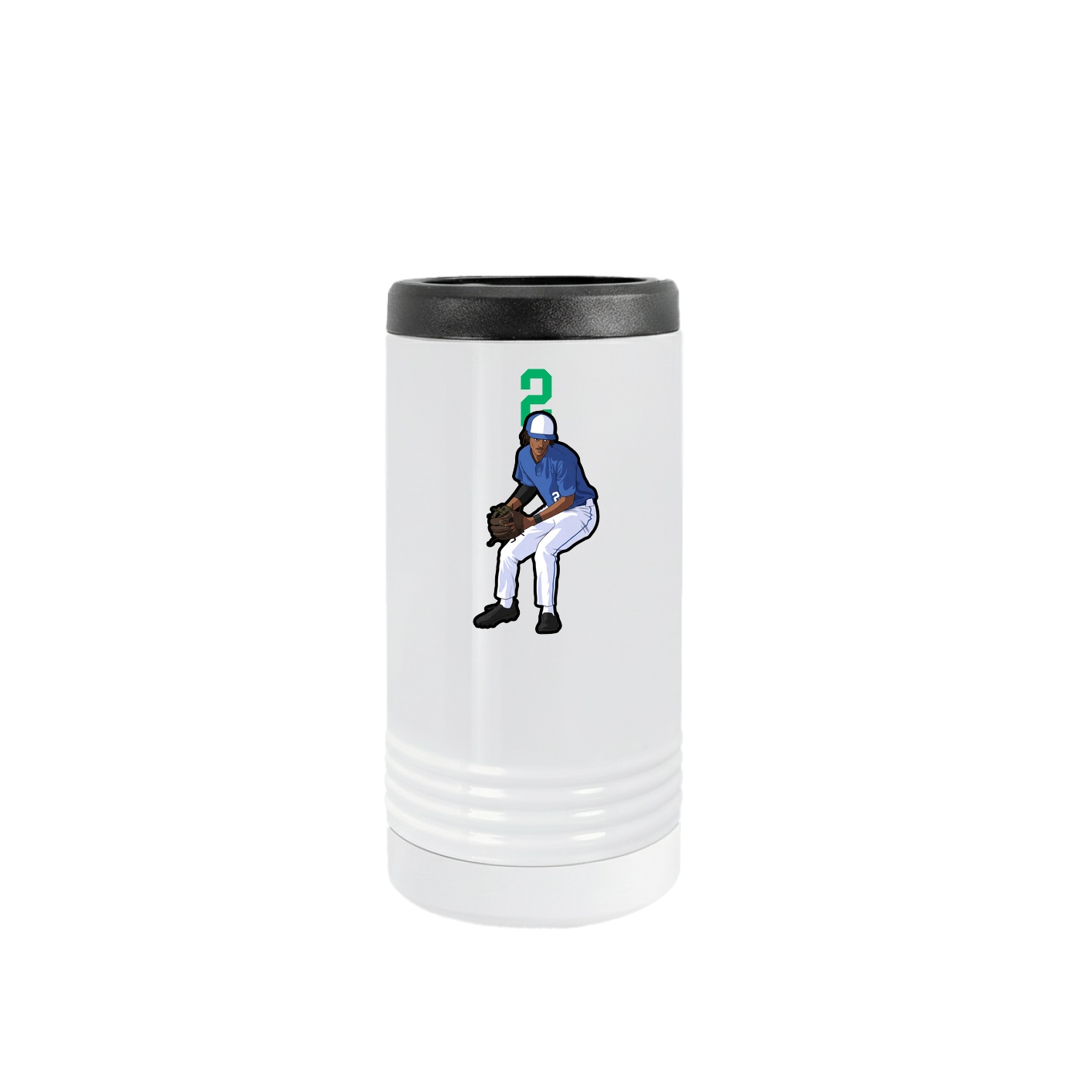 Slim Beverage Holder — Number Top in White