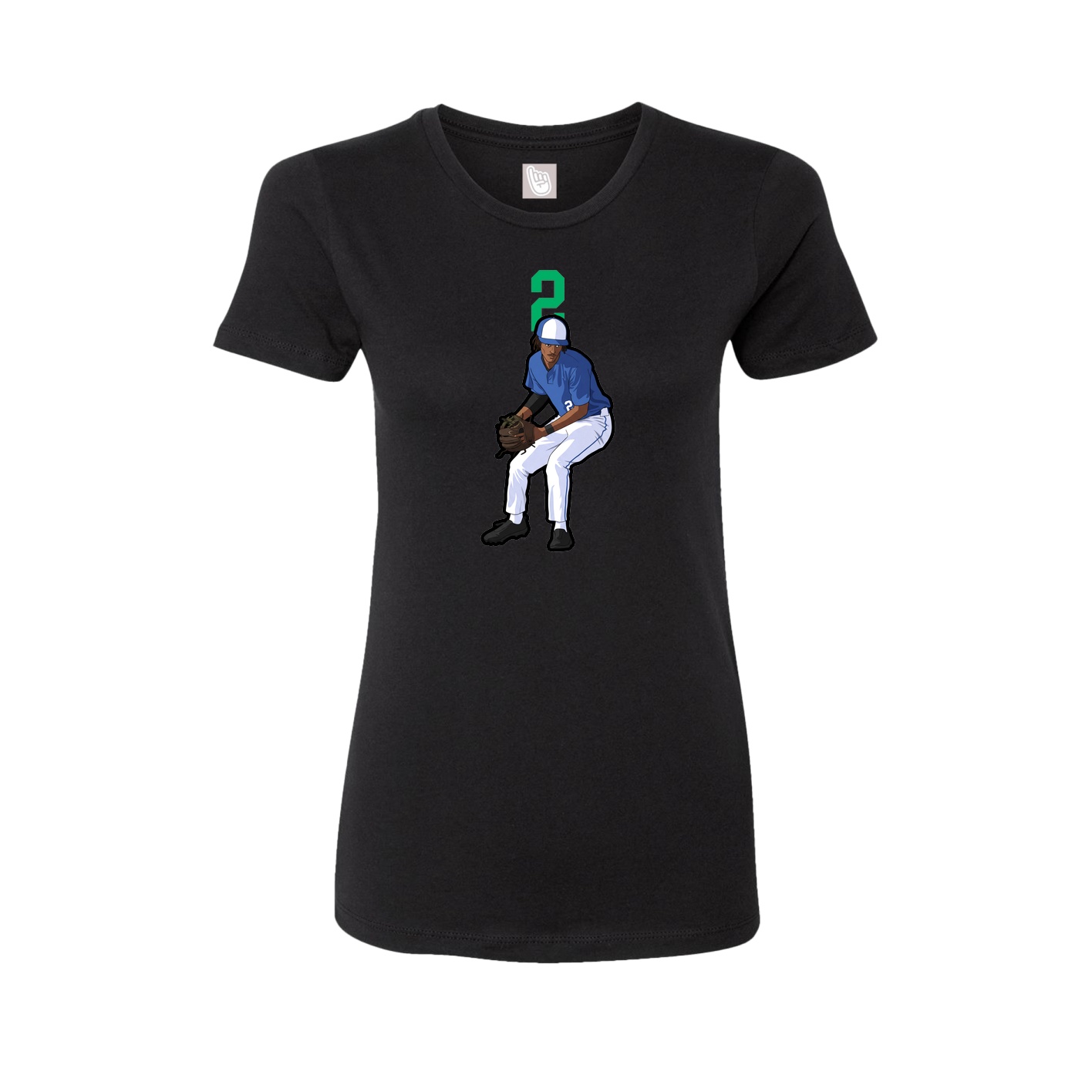 Womens Tee — Number Top in Black