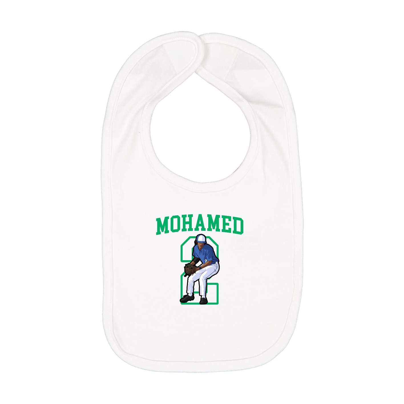 Infant Bib — Shirsey in White