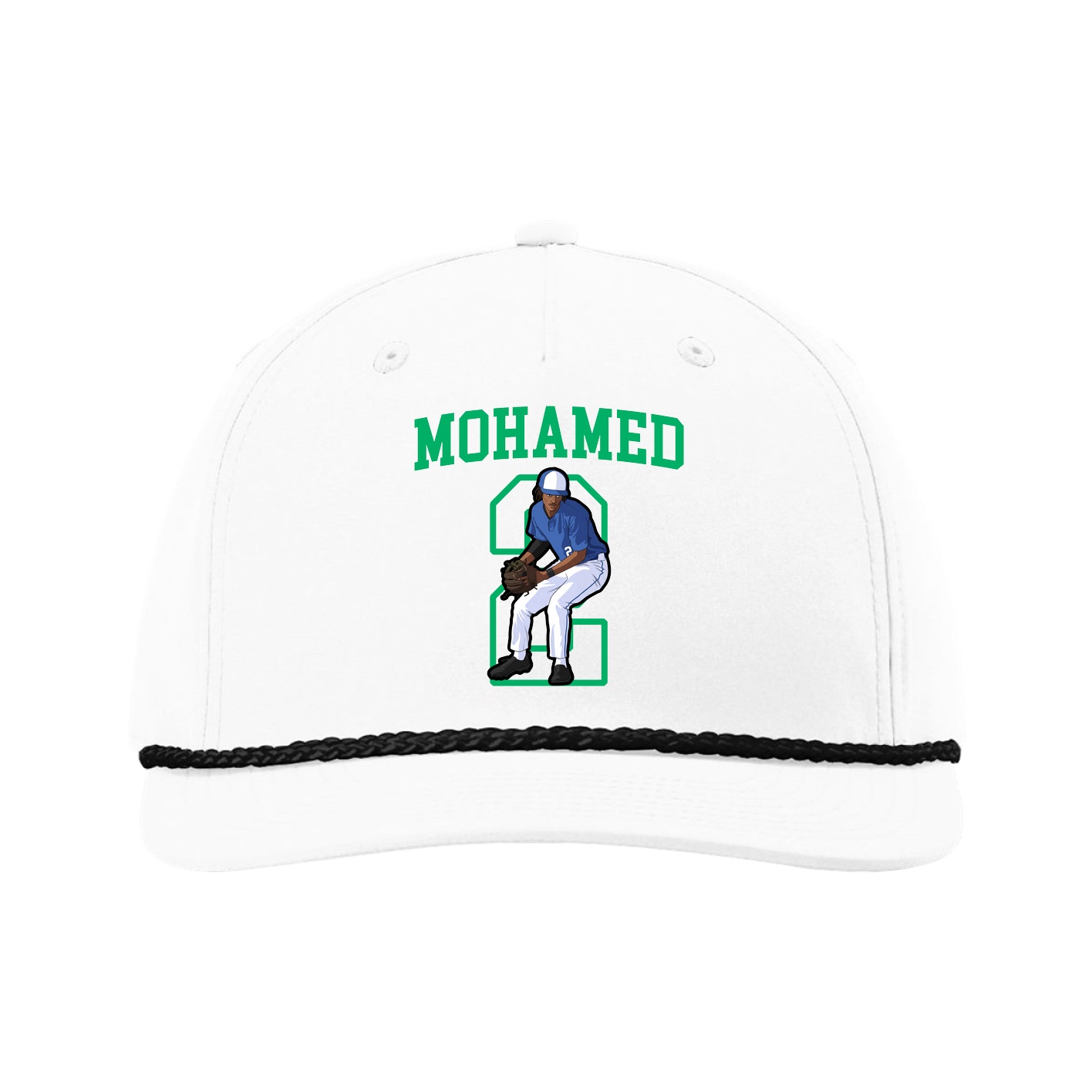 Five-Panel Classic Rope Cap — Shirsey in White