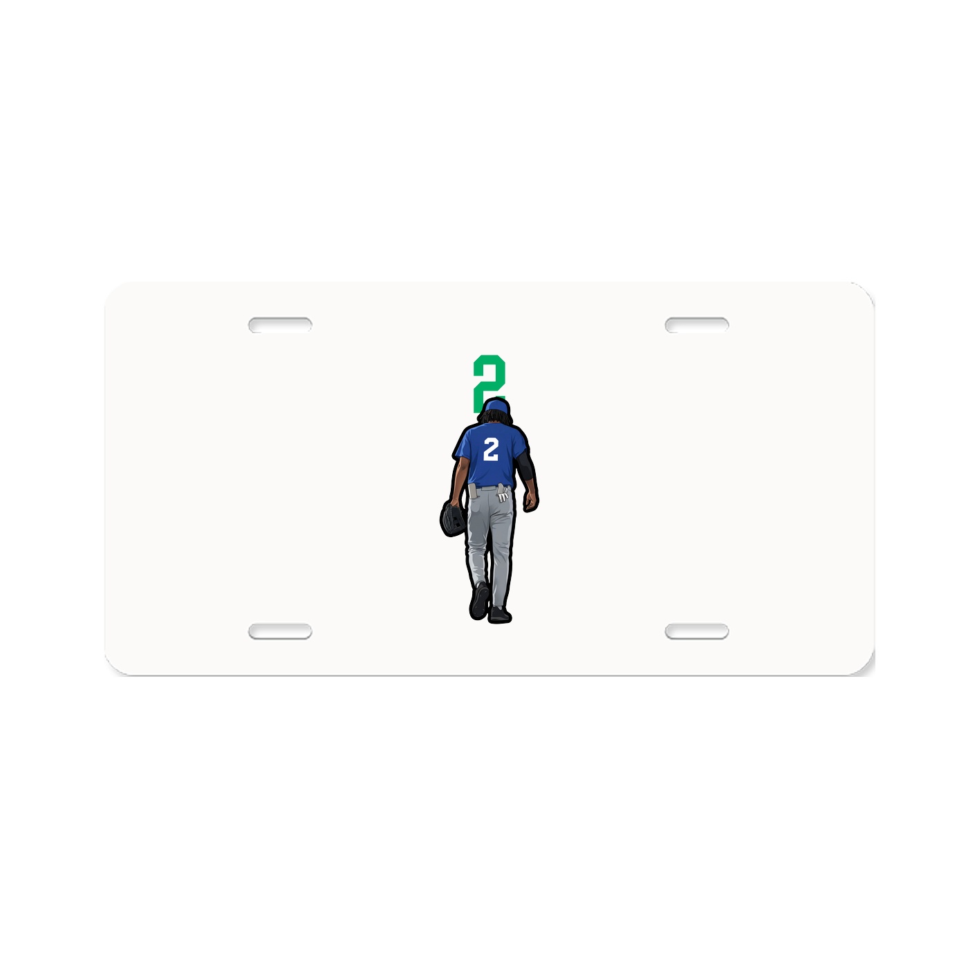 License Plate — Number Top in Classic