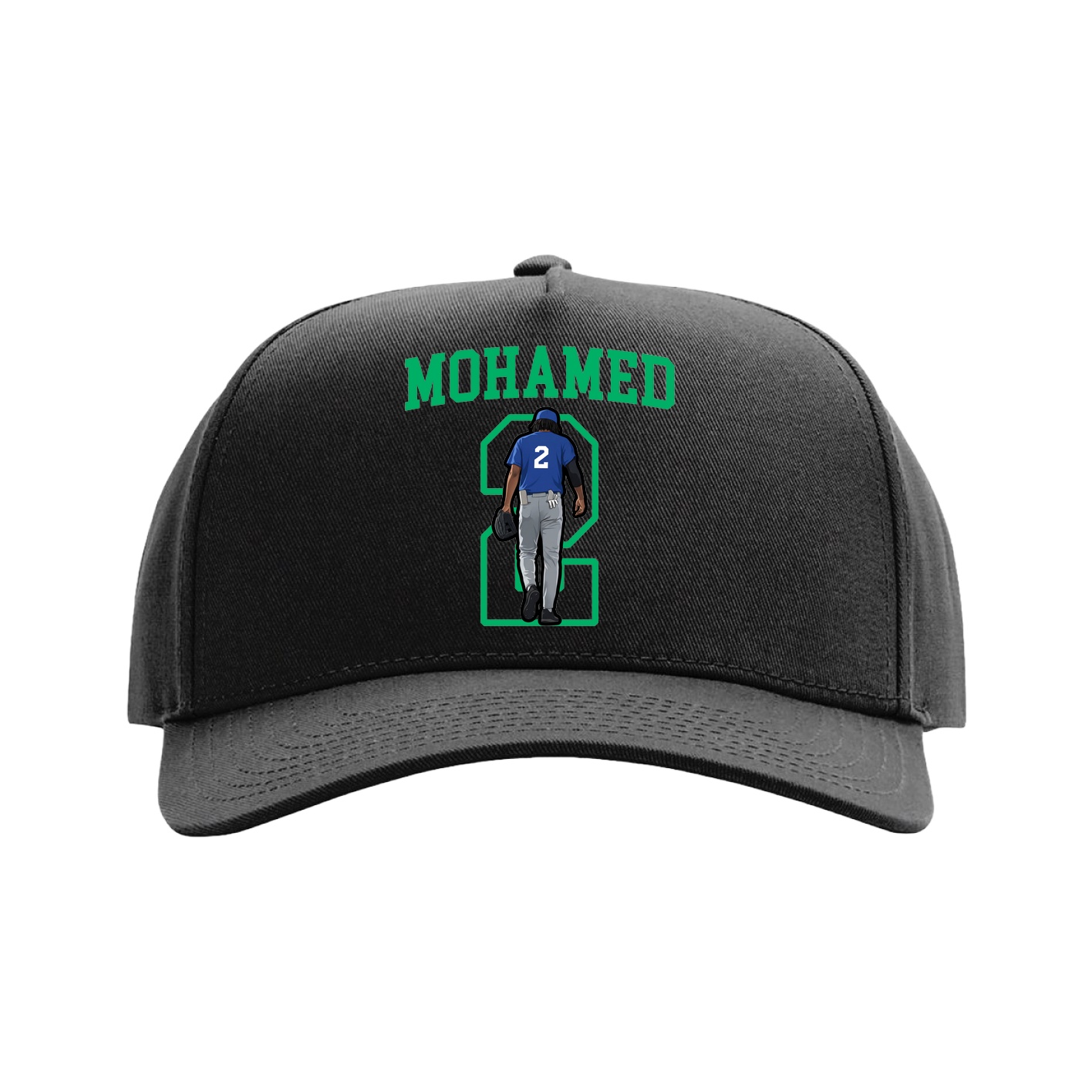 Full Fabric Five-Panel Champ Cap — Shirsey in Black